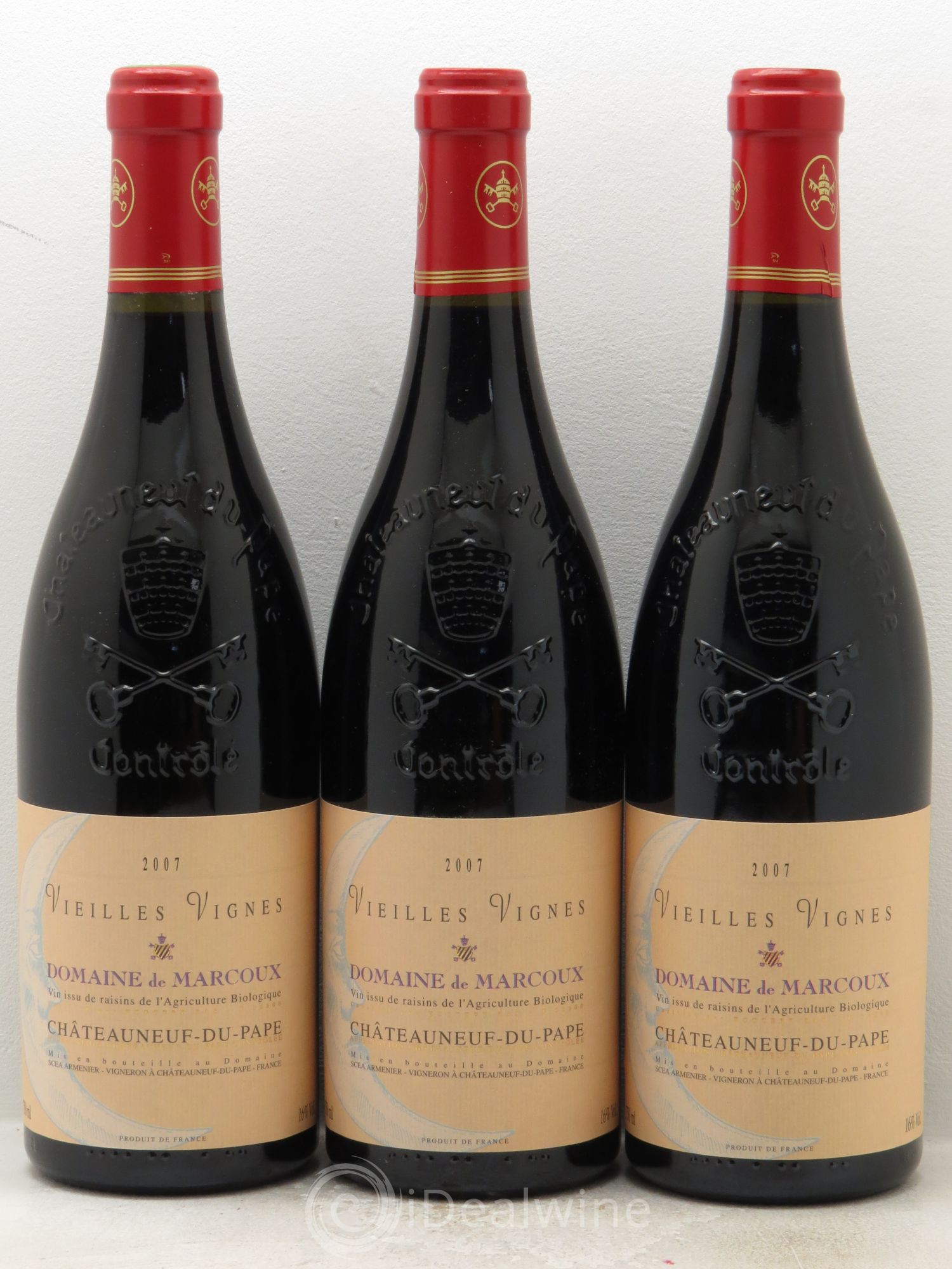 Châteauneuf-du-Pape Vieilles Vignes Marcoux (Domaine de) 2007 - Lot de 3 bouteilles - 0