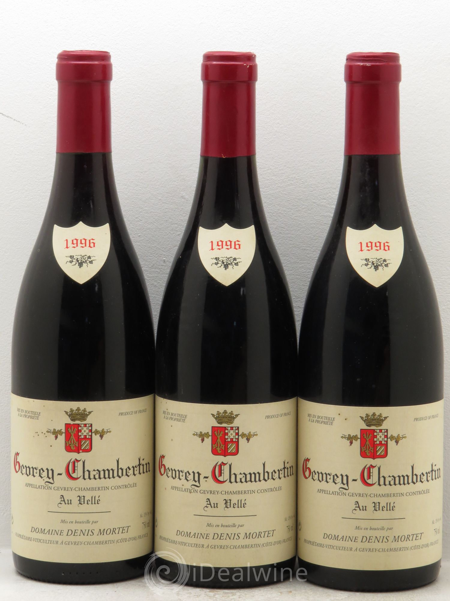 Gevrey-Chambertin Denis Mortet (Domaine) Au Vellé 1996 - Lot de 3 bouteilles - 0