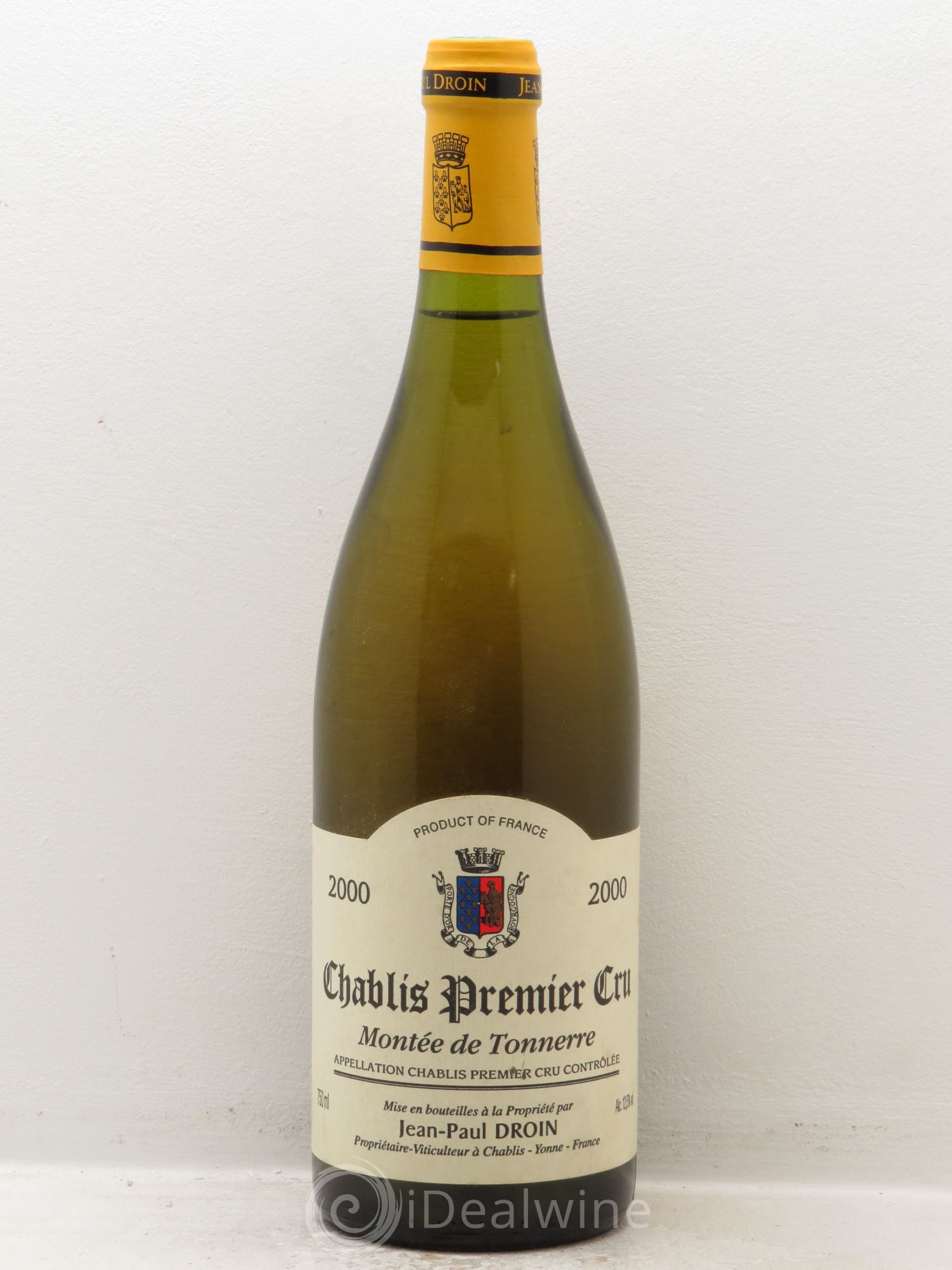 Chablis 1er Cru Montée de Tonnerre Jean-Paul & Benoît Droin (Domaine) 2000 - Lot de 1 bouteille - 0