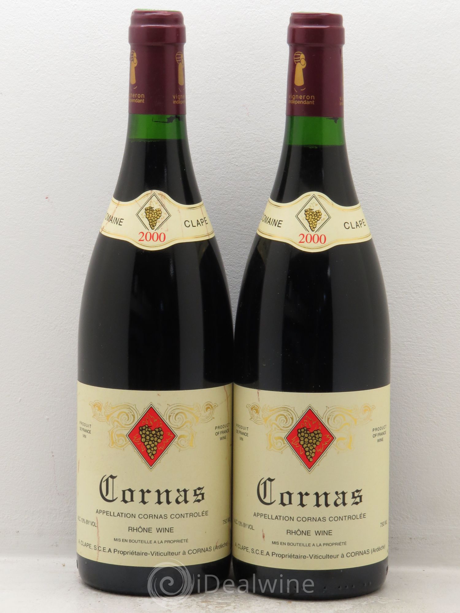 Cornas Auguste Clape 2000 - Posten von 2 Flaschen - 0