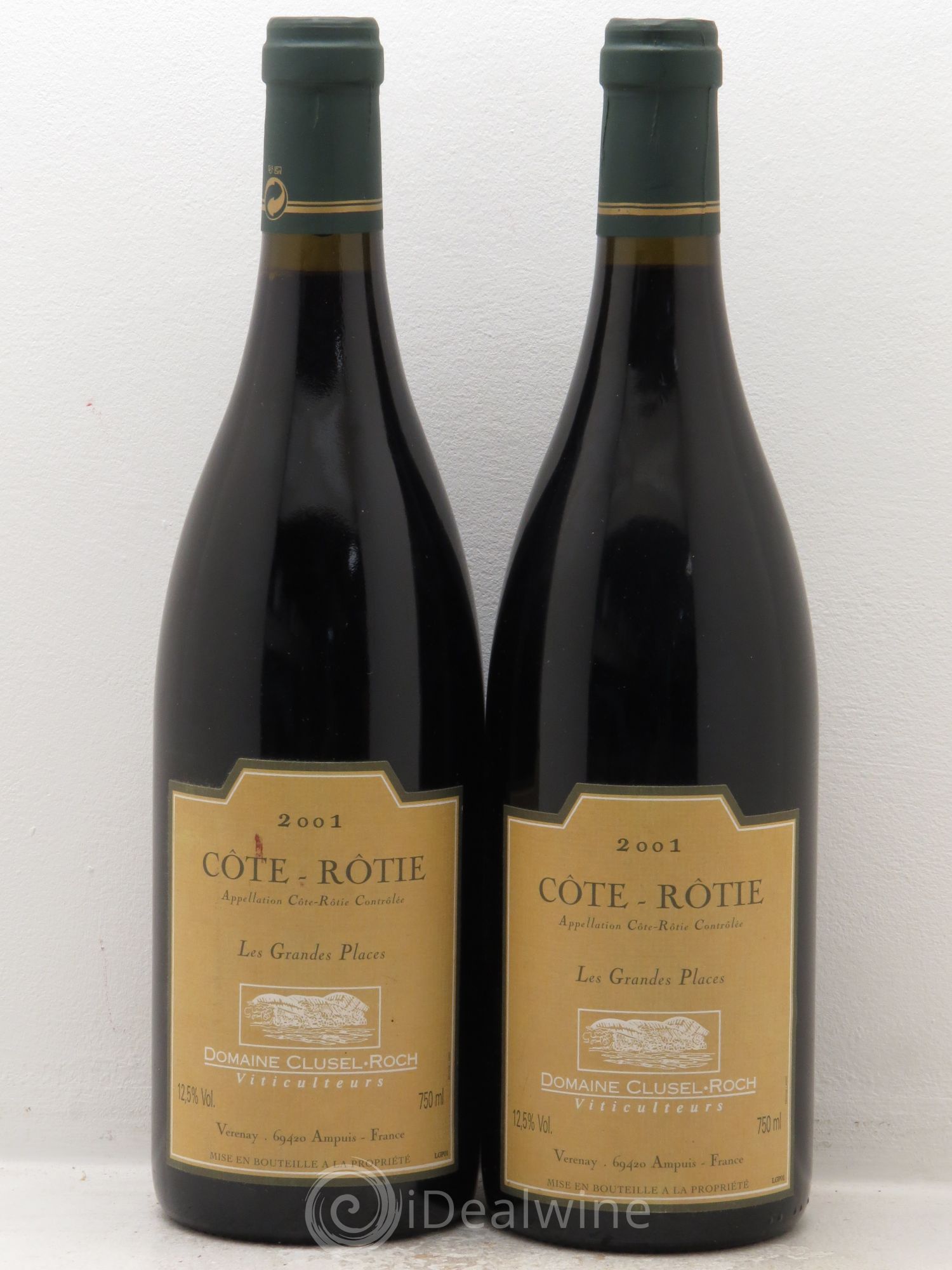 Côte-Rôtie Les Grandes Places Clusel-Roch 2001 - Lot de 2 bouteilles - 0