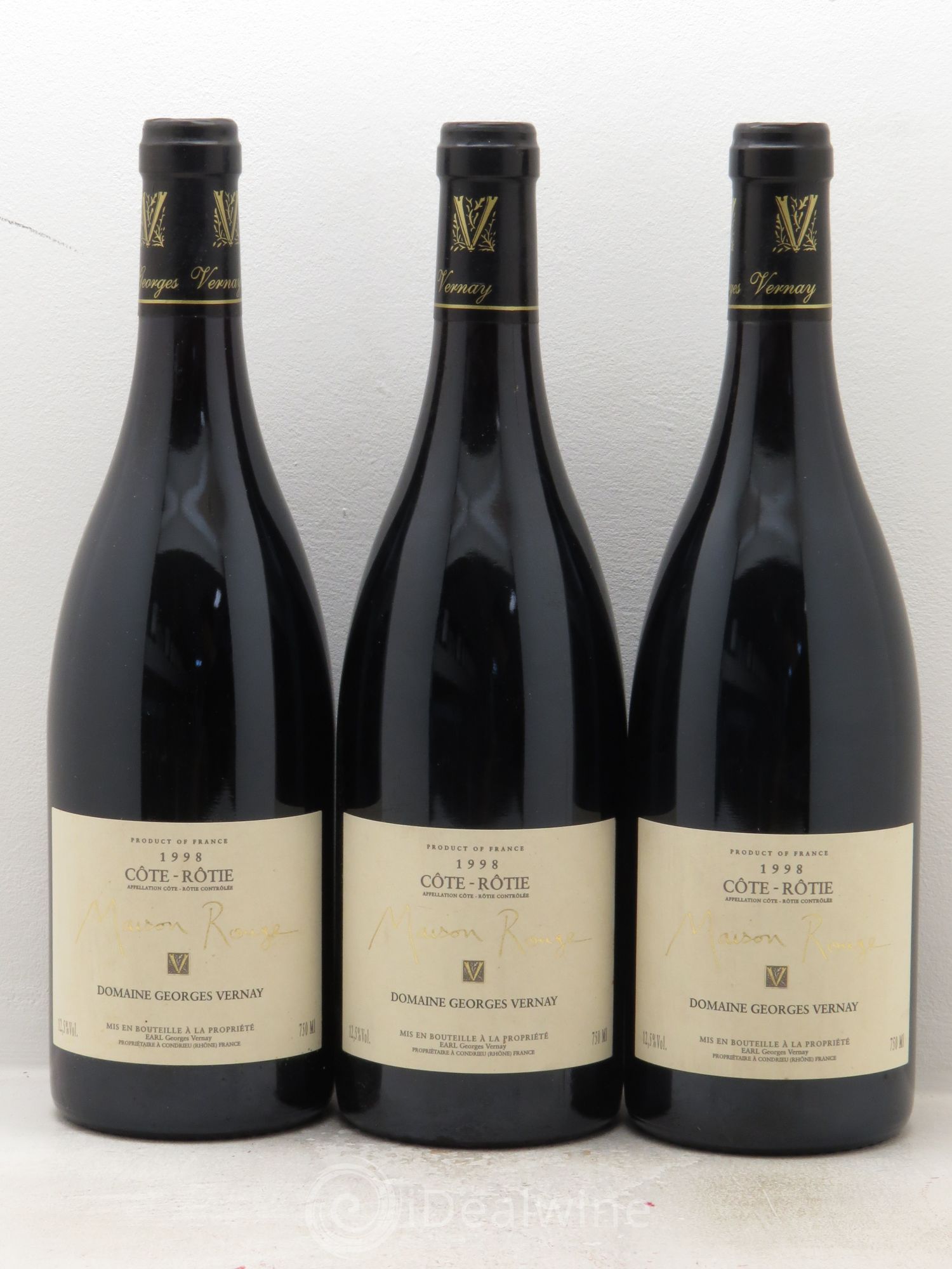 Côte-Rôtie Maison Rouge Georges Vernay 1998 - Lot de 3 bouteilles - 0