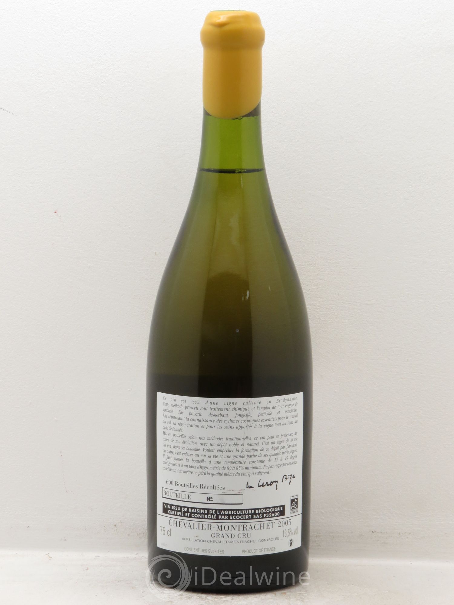Chevalier-Montrachet Grand Cru d'Auvenay (Domaine) 2005 - Lot de 1 bouteille - 1