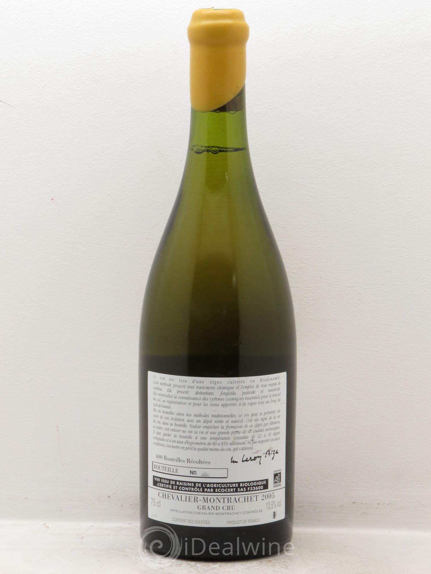 Chevalier-Montrachet Grand Cru d'Auvenay (Domaine) 2005 - Lot de 1 bouteille - 1
