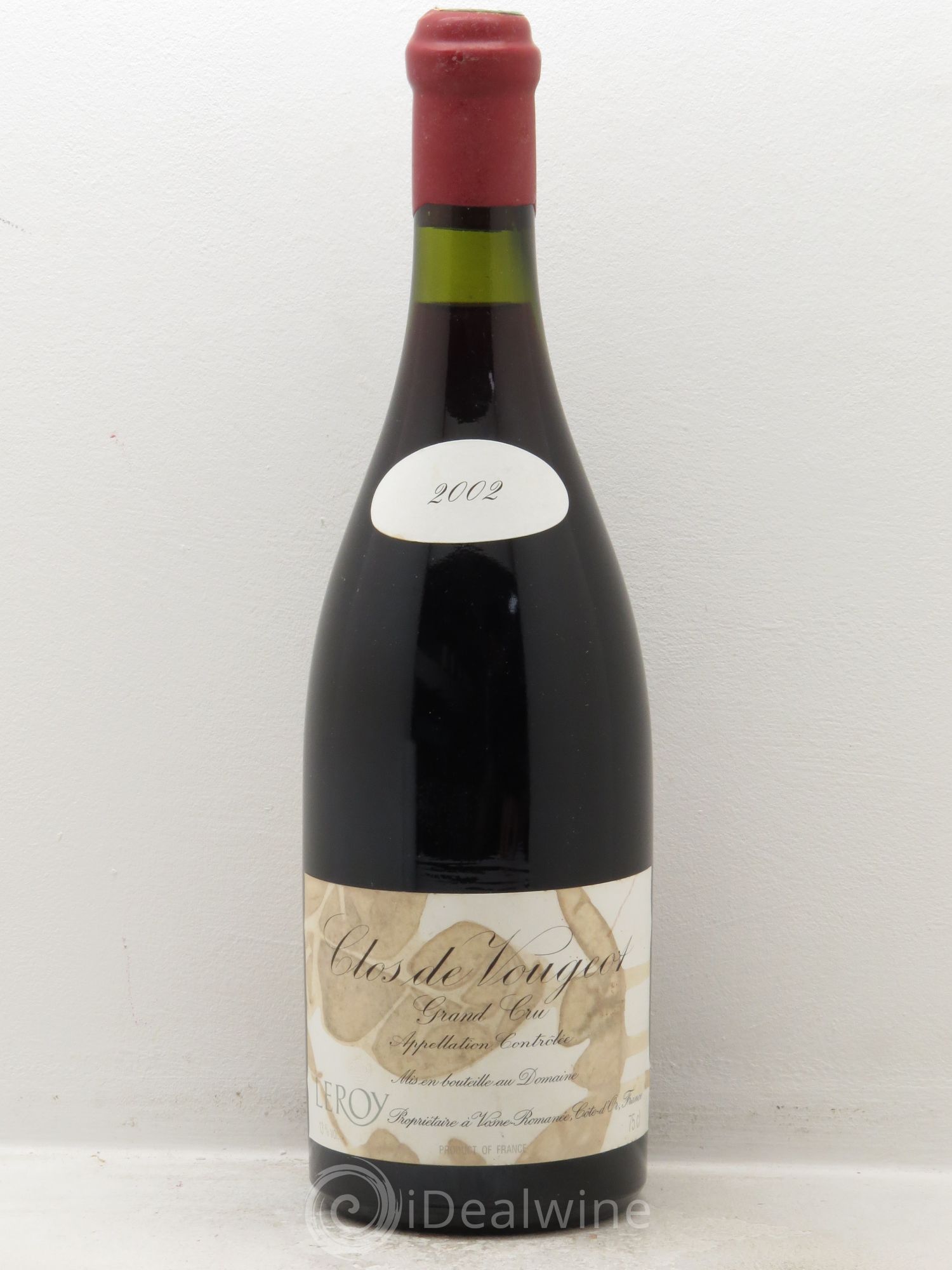 Clos de Vougeot Grand Cru Leroy (Domaine) 2002 - Lot de 1 bouteille - 0