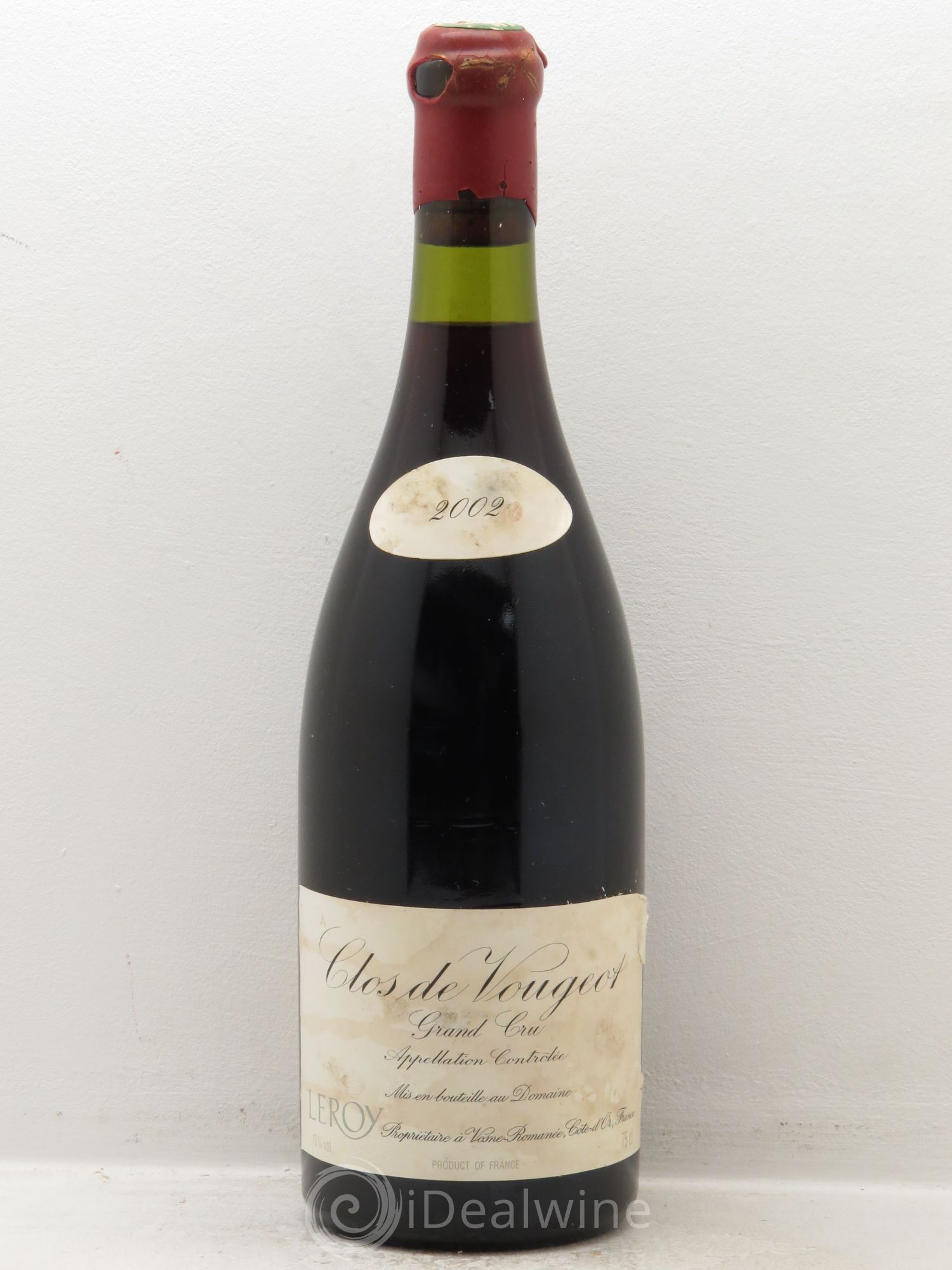 Clos de Vougeot Grand Cru Leroy (Domaine) 2002 - Lot de 1 bouteille - 0