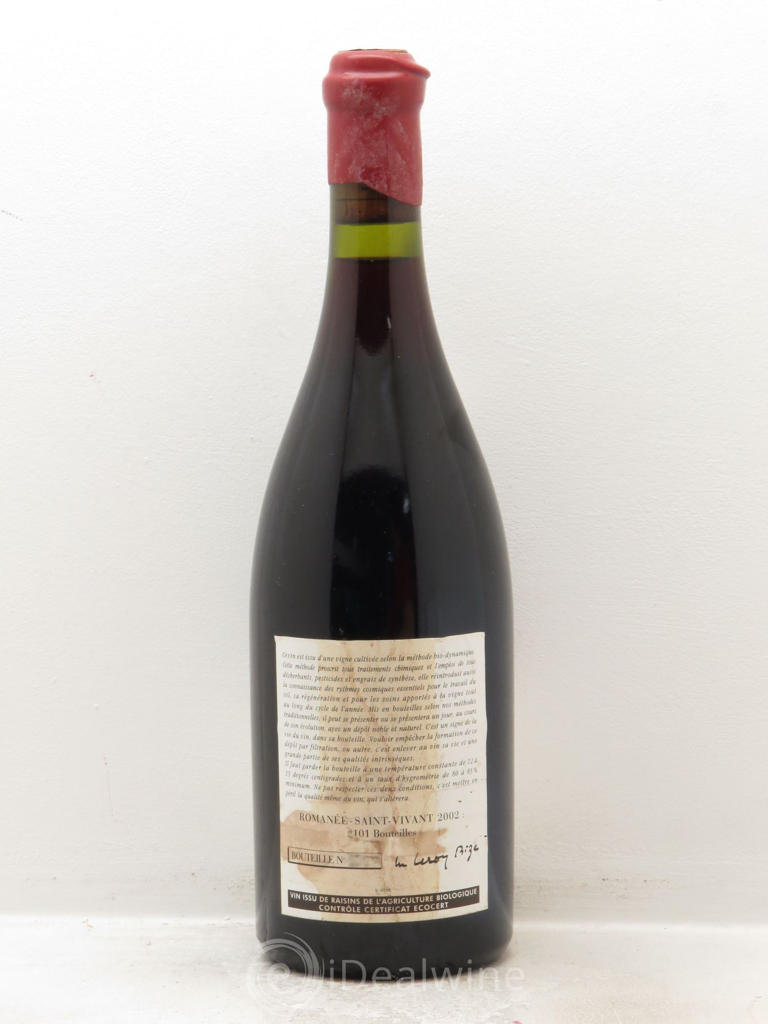 Romanée-Saint-Vivant Grand Cru Leroy (Domaine) 2002 - Lot de 1 bouteille - 1
