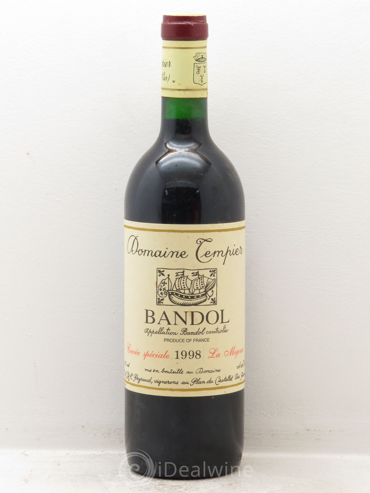 Bandol Domaine Tempier Cuvée La Migoua Famille Peyraud 1998 - Lot de 1 bouteille - 0