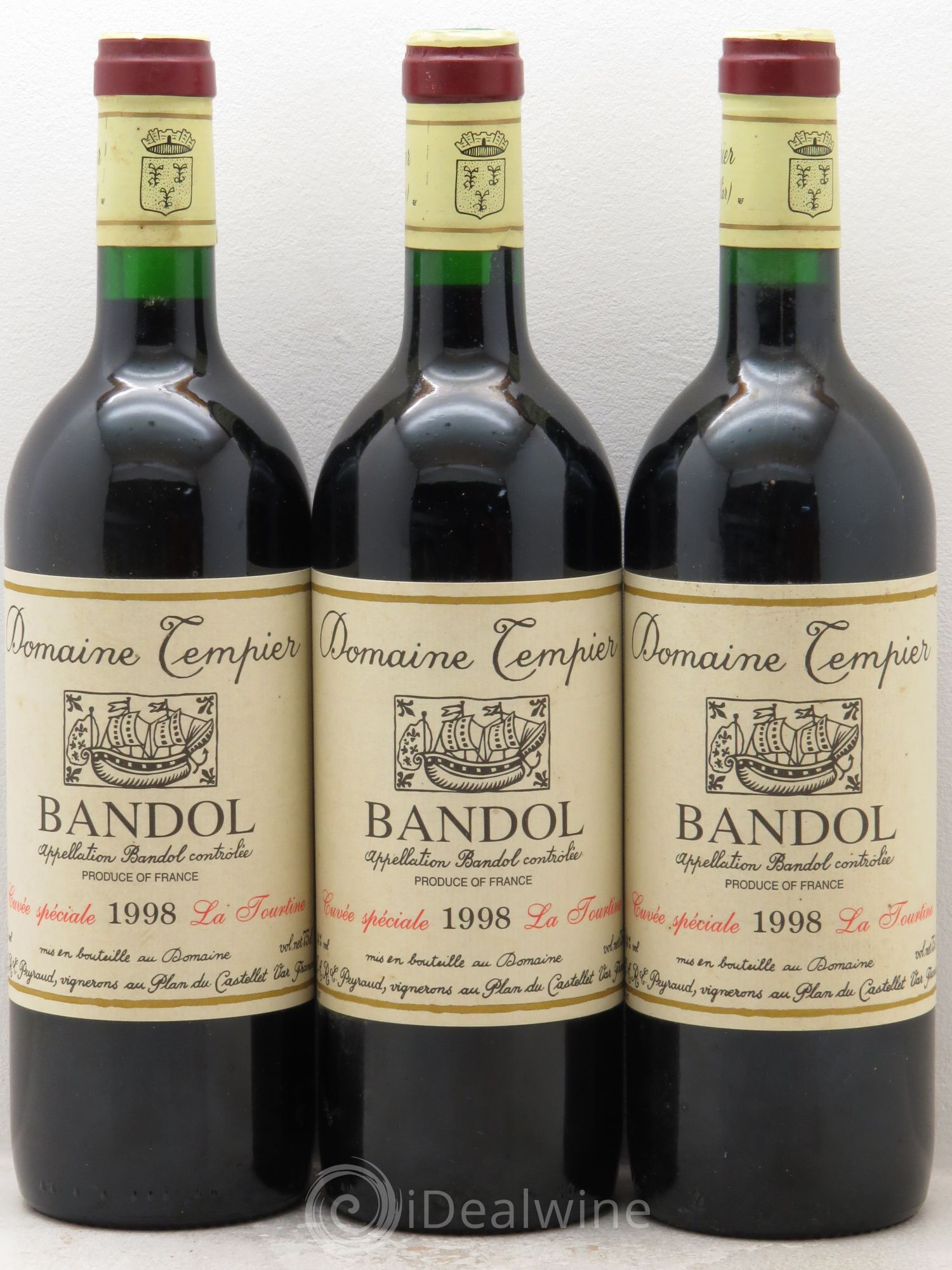 Bandol Domaine Tempier La Tourtine Famille Peyraud 1998 - Lot de 3 bouteilles - 0