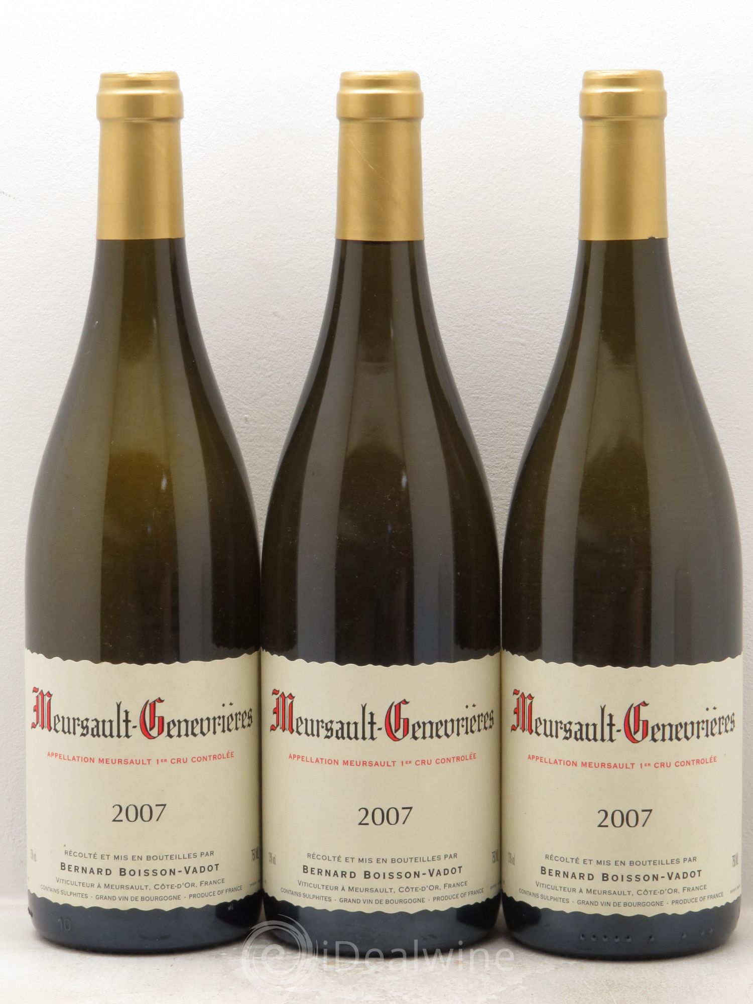 Meursault 1er Cru Buisson Vadot 2007 - Posten von 3 Flaschen - 0