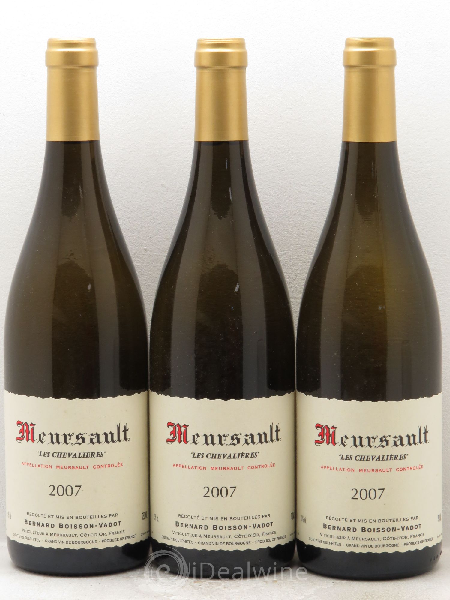 Meursault Les Chevalières Buisson Vadot 2007 - Posten von 3 Flaschen - 0