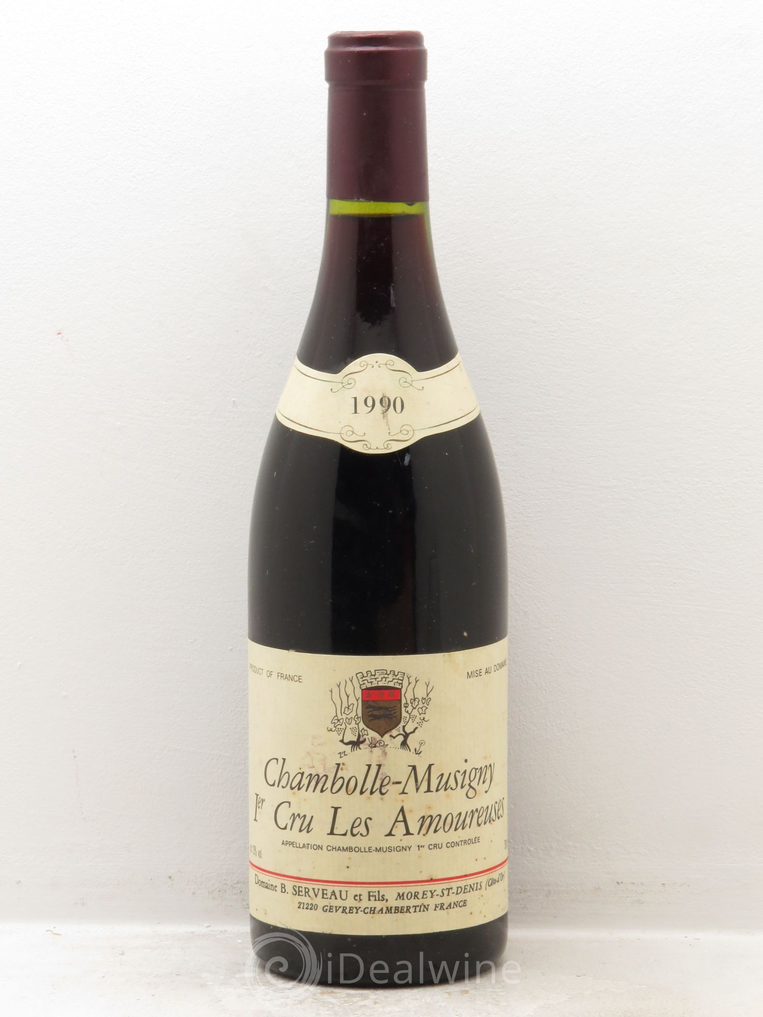 Chambolle-Musigny 1er Cru Domaine Serveau et Fils 1990 - Posten von 1 Flasche - 0