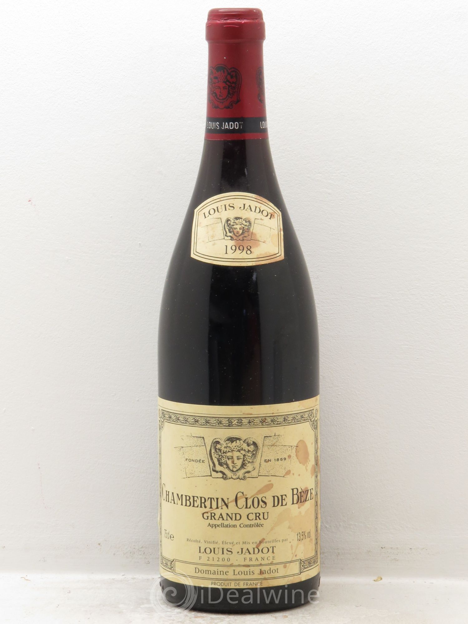 Chambertin Clos de Bèze Grand Cru Domaine Louis Jadot 1998 - Lot de 1 bouteille - 0