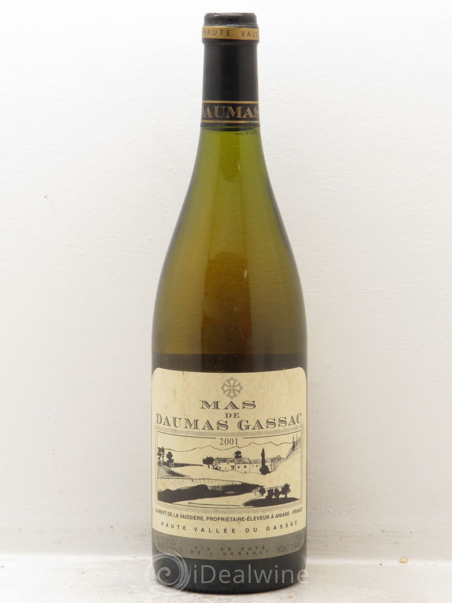 Saint-Guilhem-le-Désert - Cité d'Aniane Mas Daumas Gassac Famille Guibert de La Vaissière 2001 - Lot de 1 bouteille - 0