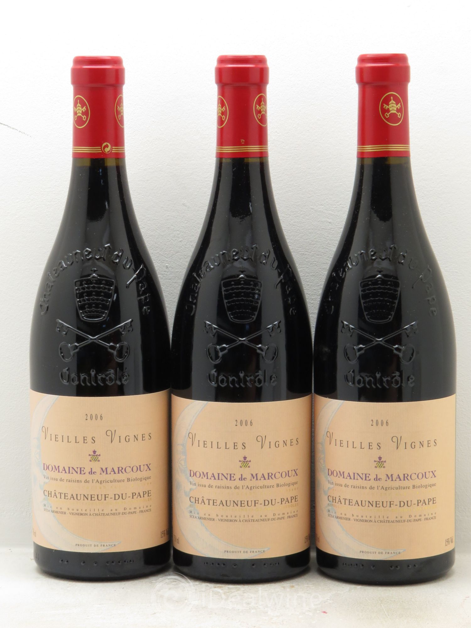 Châteauneuf-du-Pape Vieilles Vignes Marcoux (Domaine de) 2006 - Lot de 3 bouteilles - 0