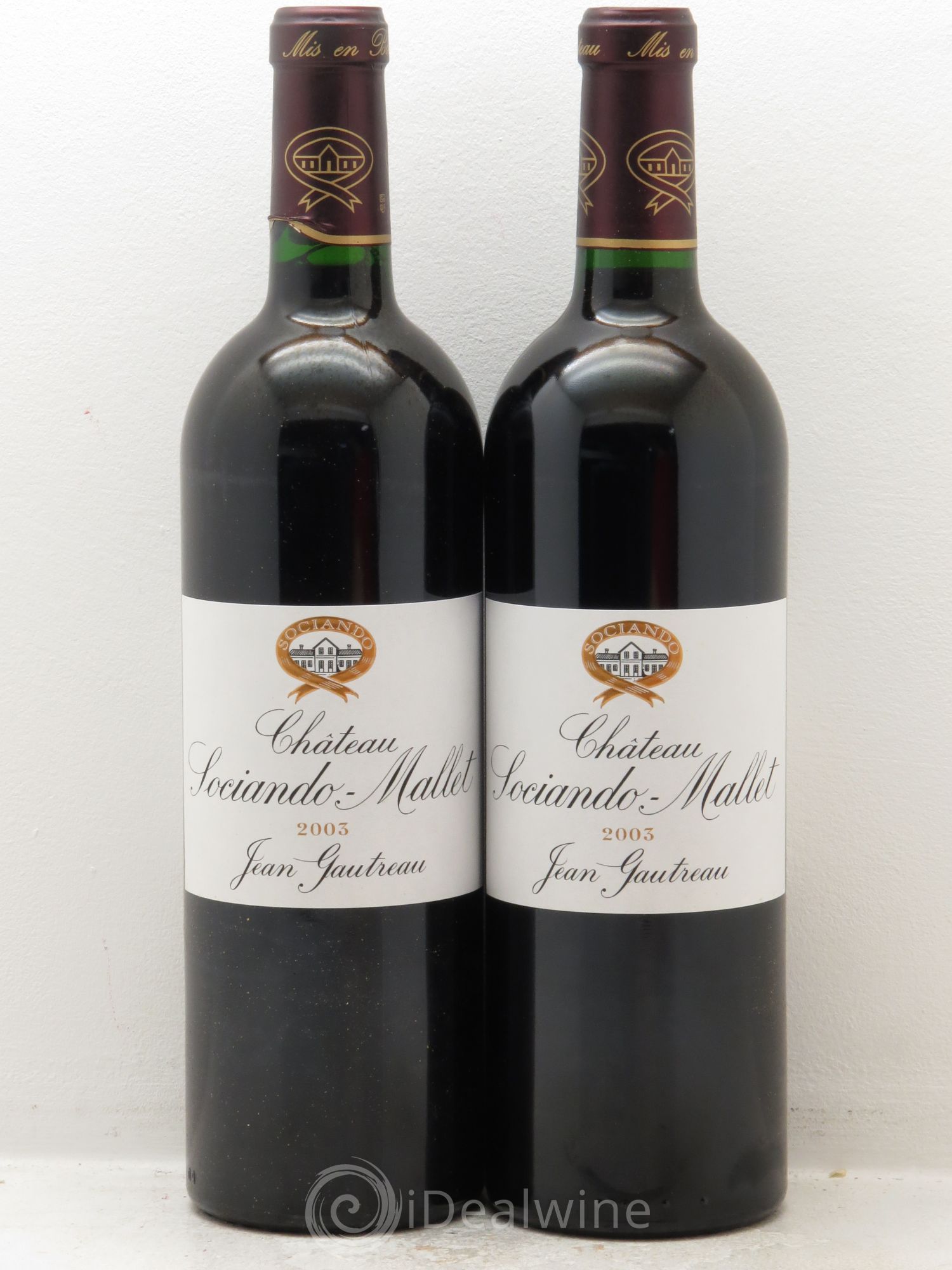 Château Sociando Mallet 2003 - Lot de 2 bouteilles - 0