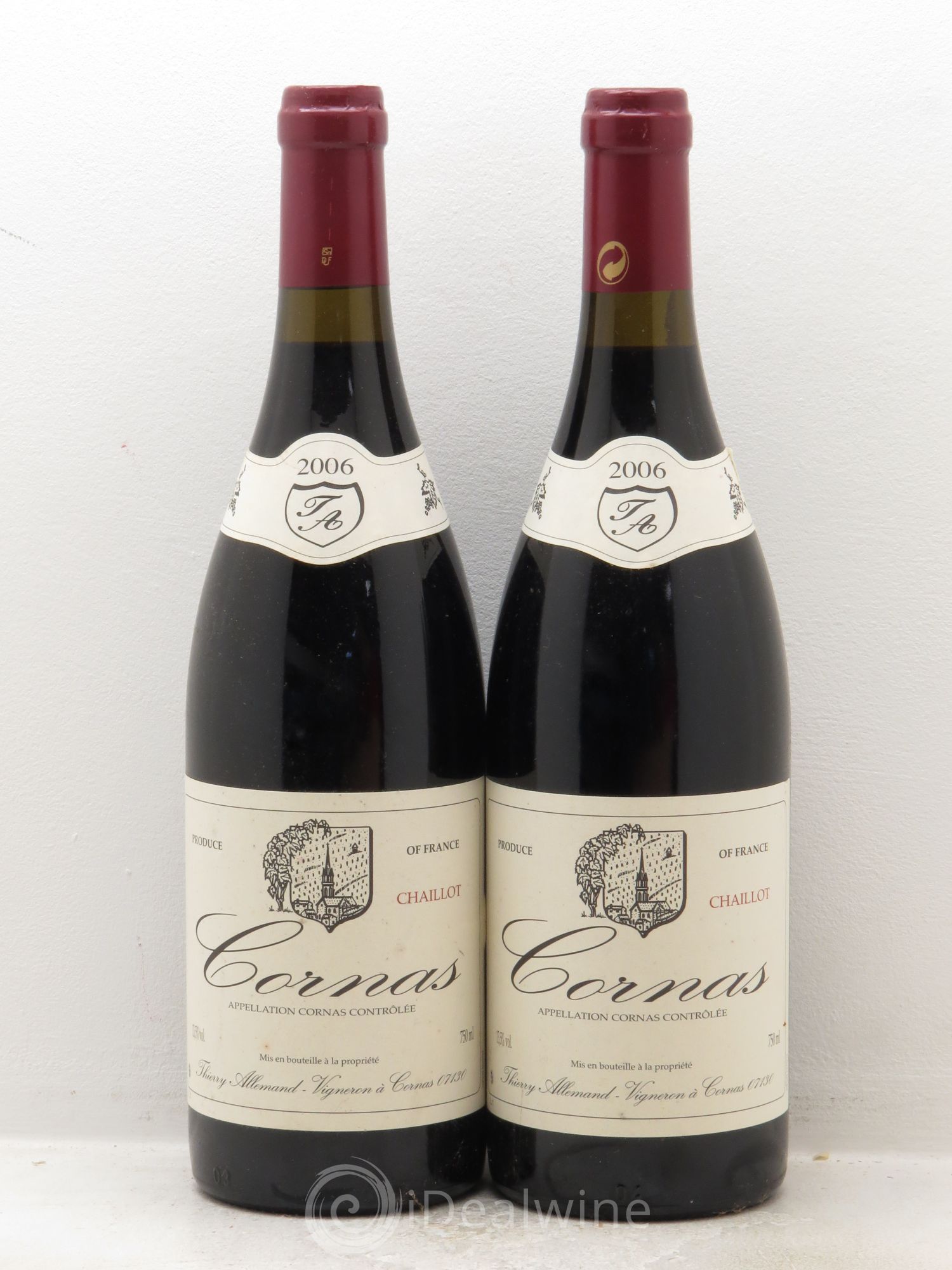 Cornas Chaillot Thierry Allemand 2006 - Lot de 2 bouteilles - 0