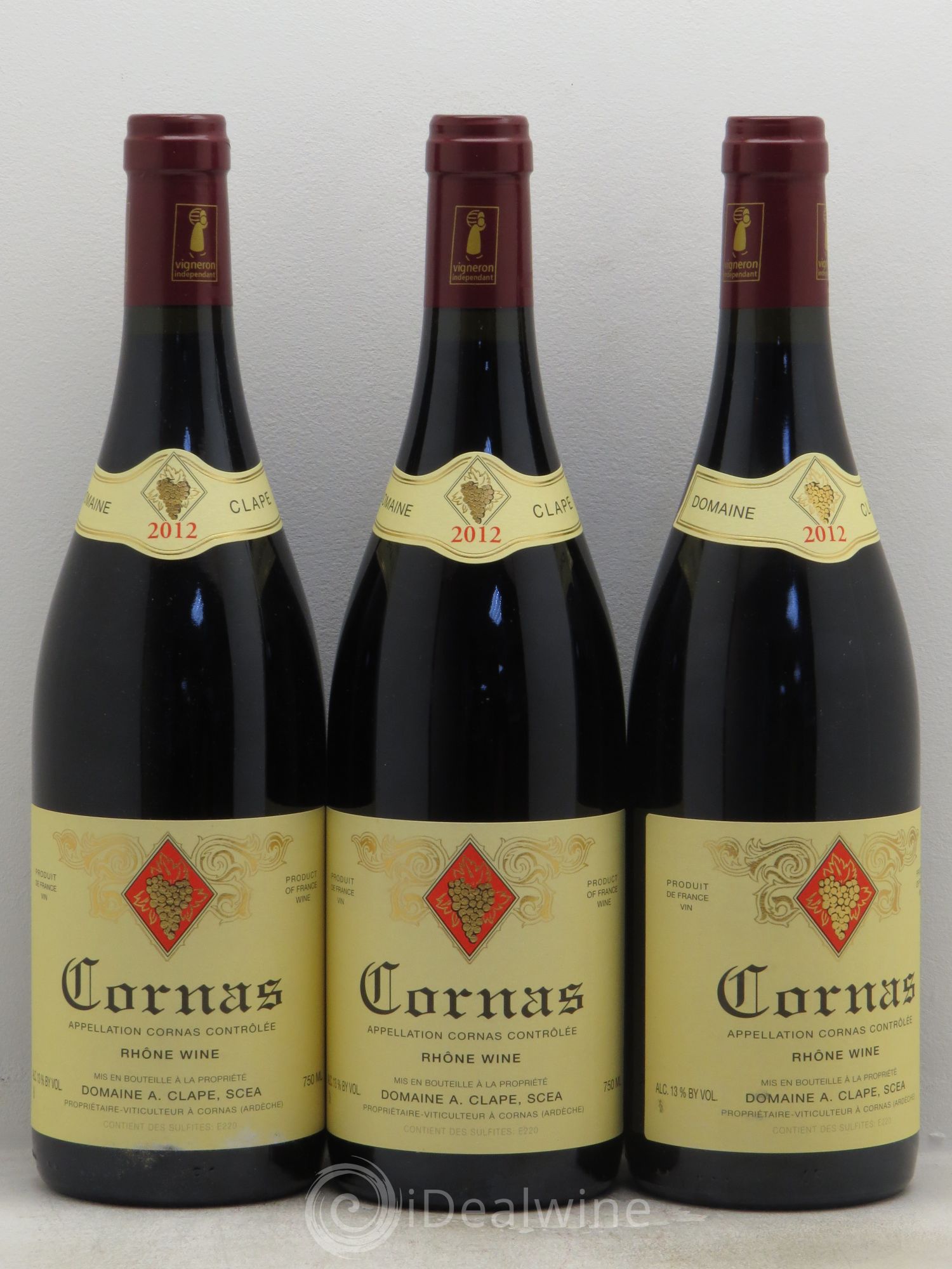 Cornas Auguste Clape 2012 - Lot de 3 bouteilles - 0