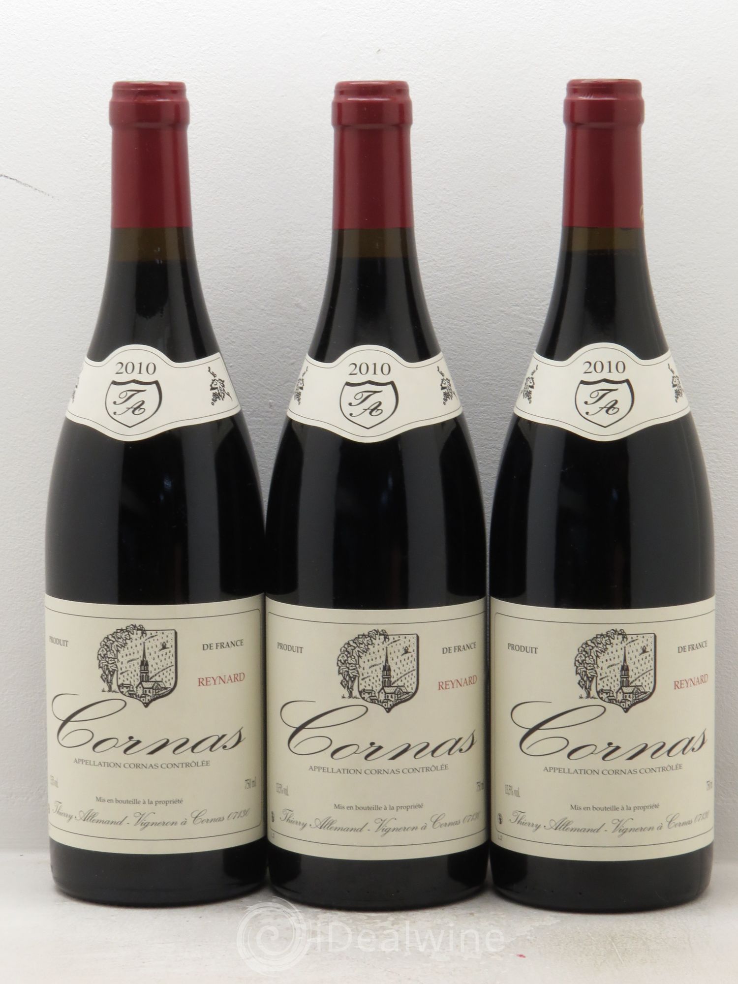 Cornas Reynard Thierry Allemand 2010 - Lot de 3 bouteilles - 0