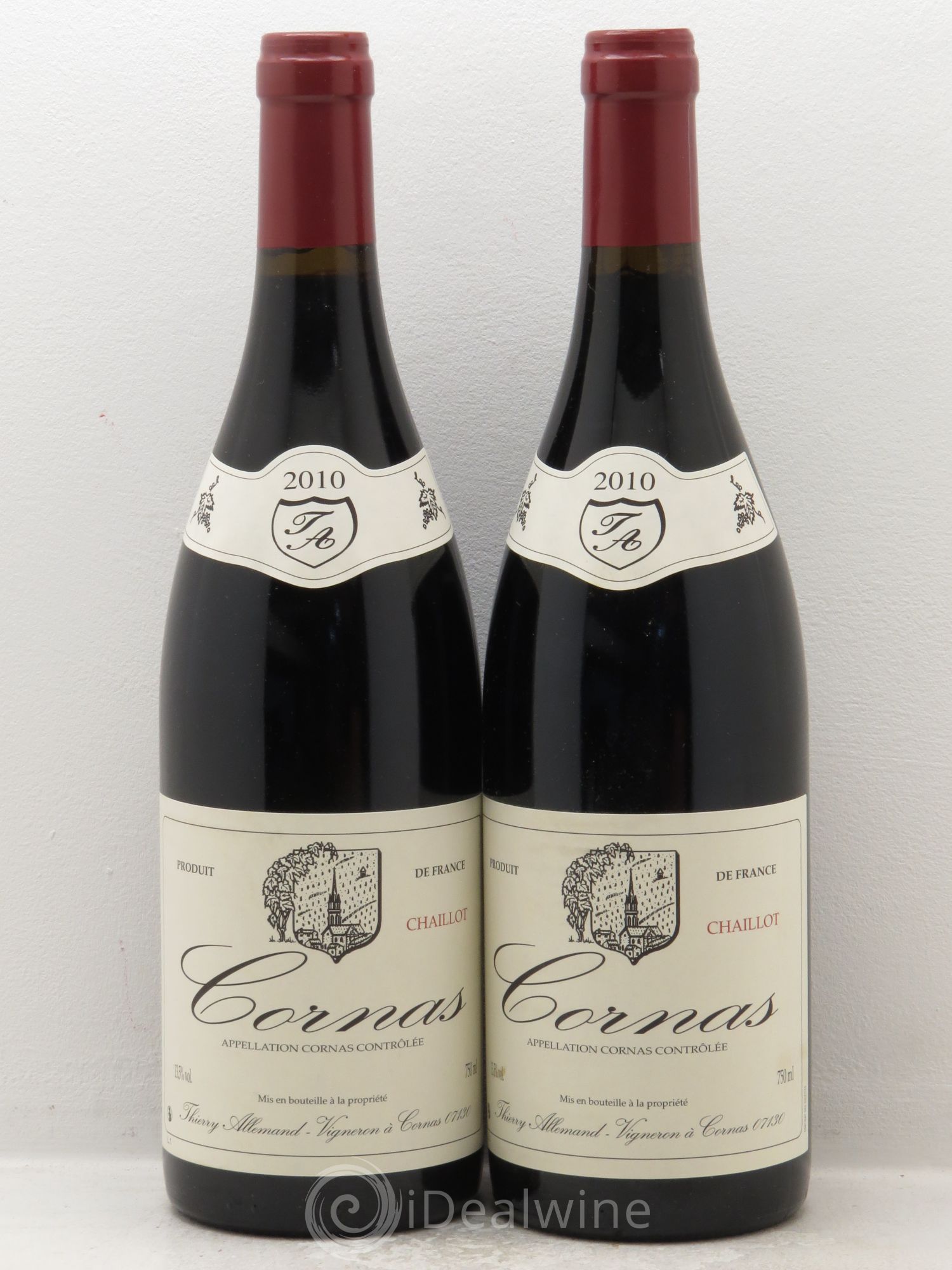 Cornas Chaillot Thierry Allemand 2010 - Lot de 2 bouteilles - 0