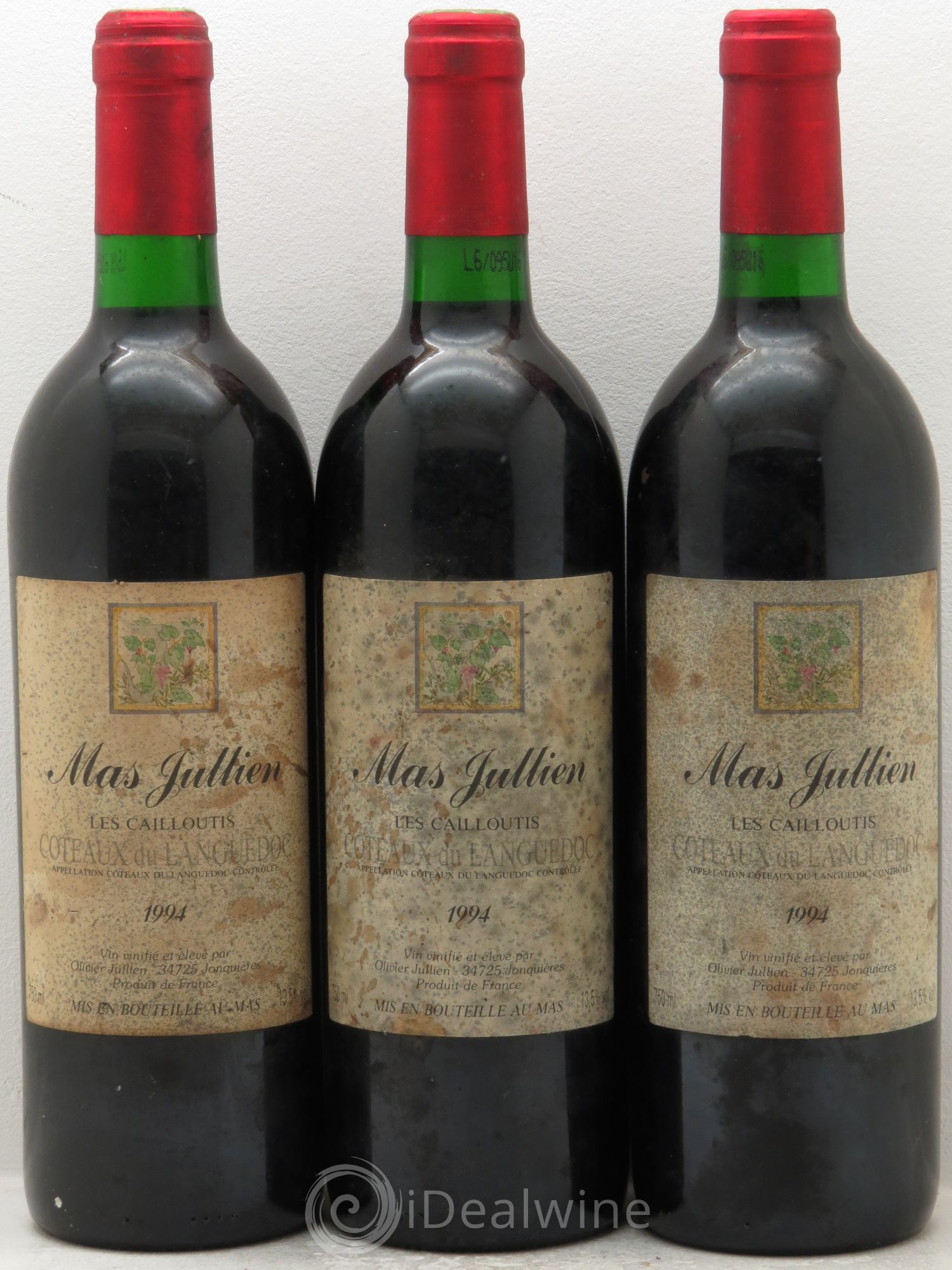 Coteaux du Languedoc "les Cailloutis" Mas Jullien 1994 - Posten von 3 Flaschen - 0