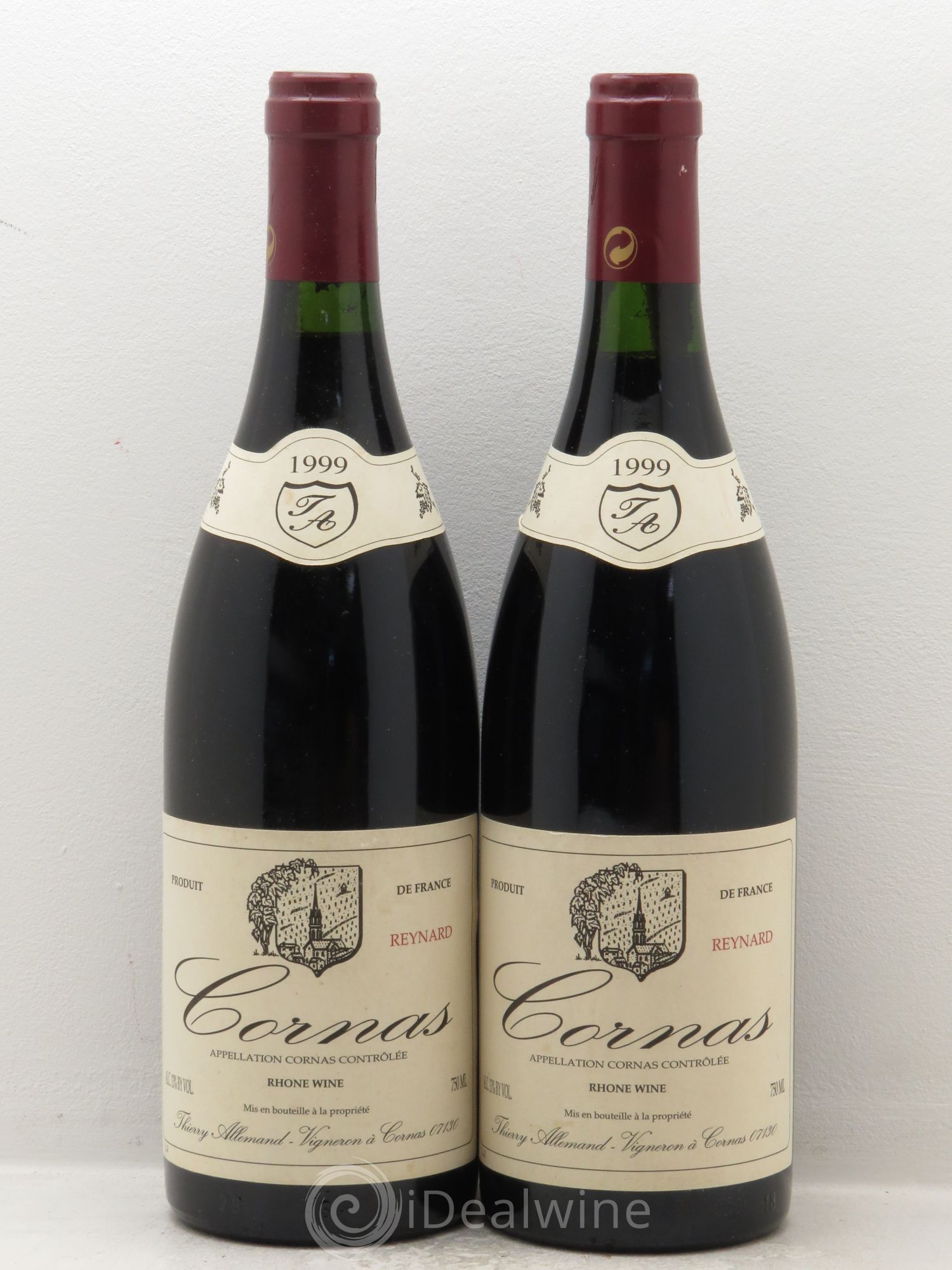 Cornas Reynard Thierry Allemand 1999 - Lot de 2 bouteilles - 0