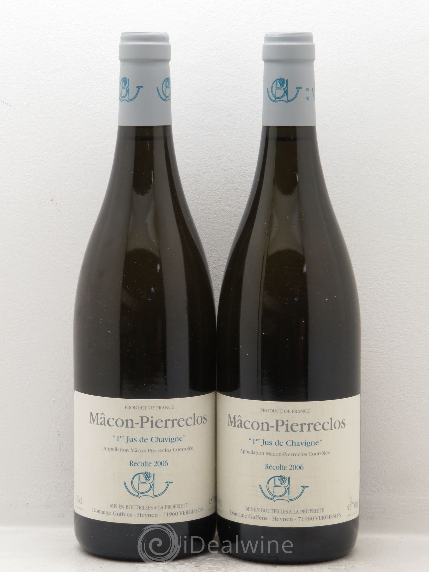 Mâcon Pierreclos 1er jus de Chavigne Domaine Guffens Heynen 2006 - Posten von 2 Flaschen - 0