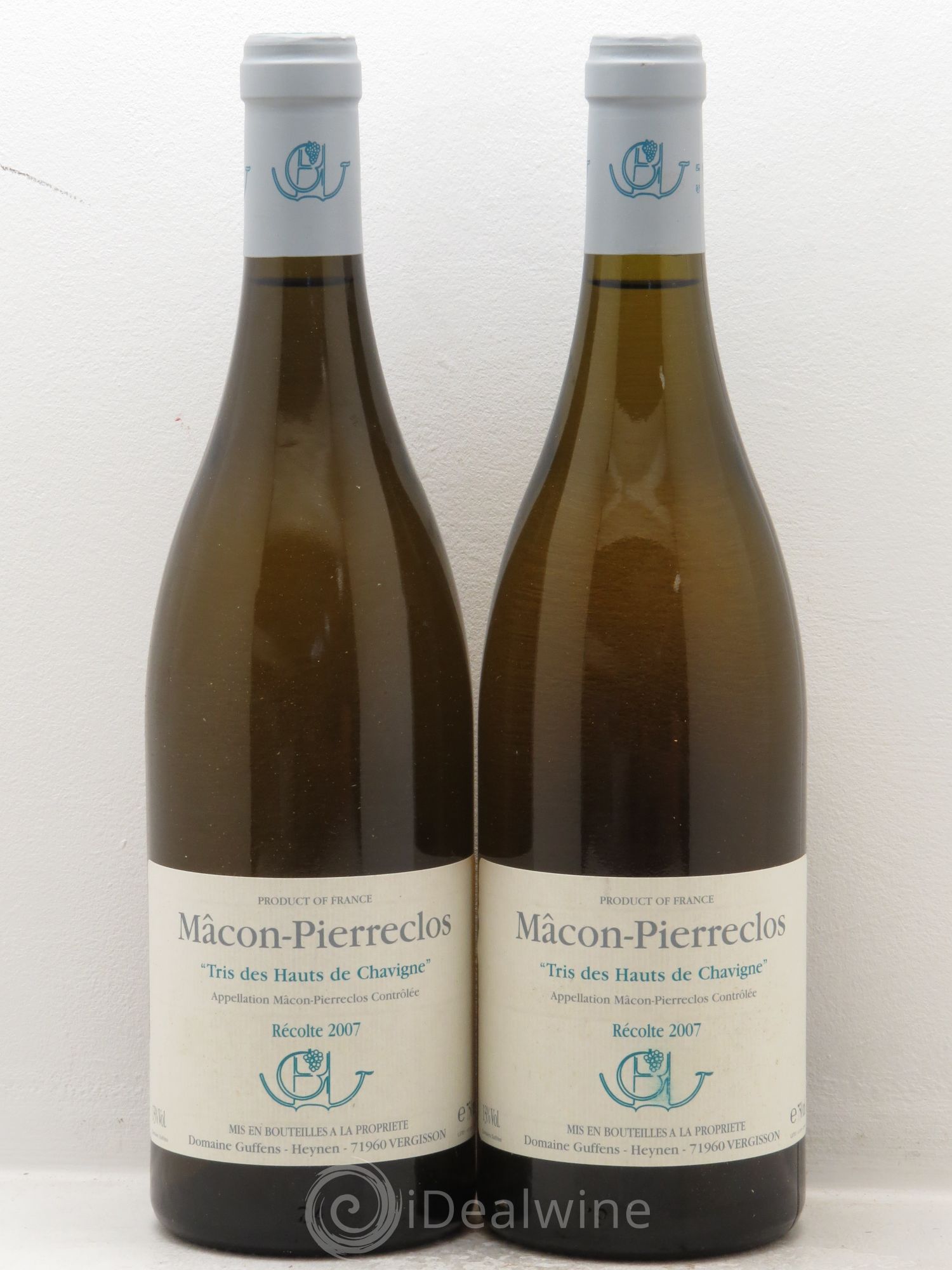 Mâcon Pierreclos Trie des Hauts de Chavigne Domaine Guffens Heynen 2007 - Posten von 2 Flaschen - 0