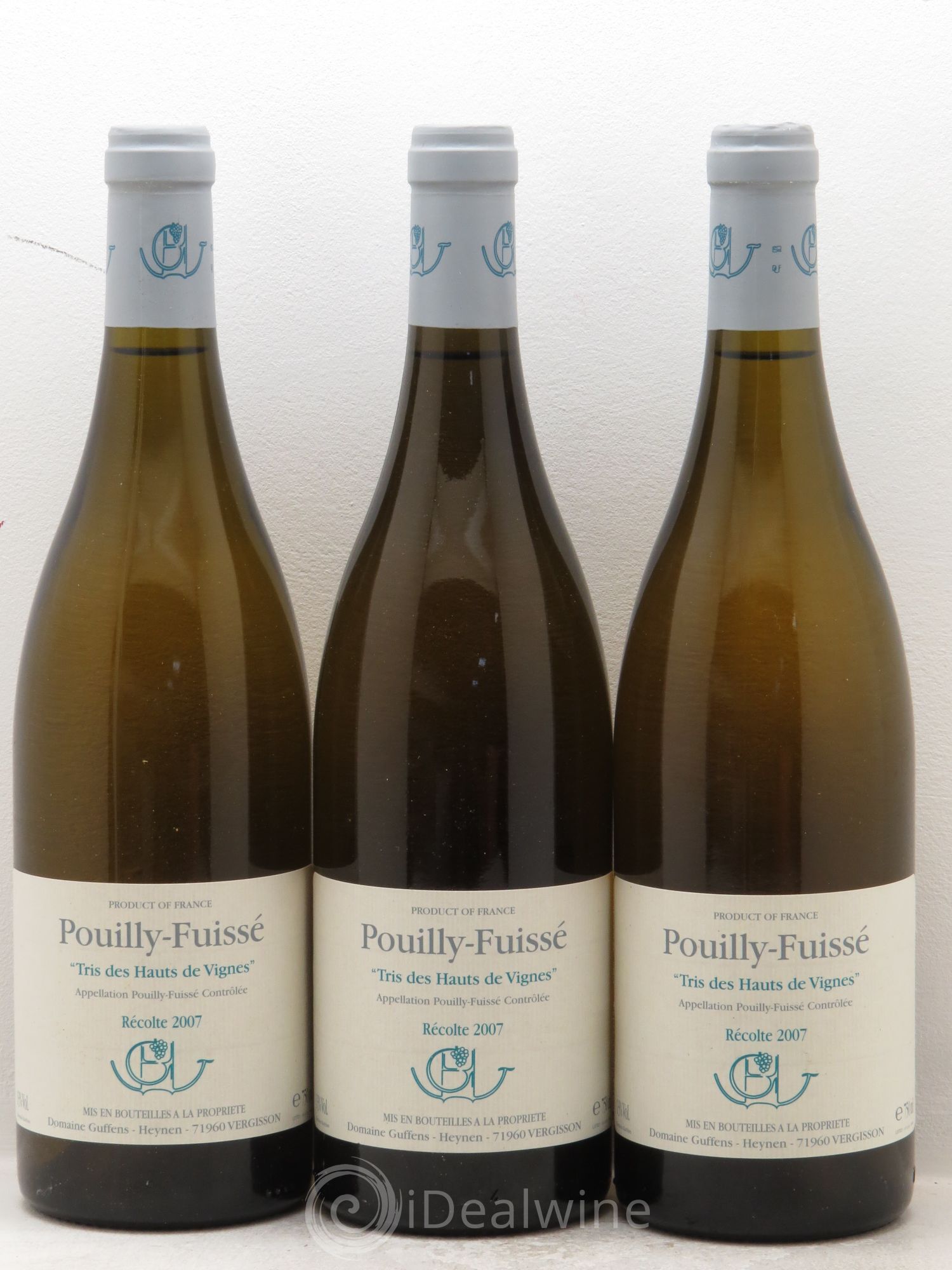 Pouilly-Fuissé Tris des Hauts des Vignes Guffens-Heynen 2007 - Lot de 3 bouteilles - 0