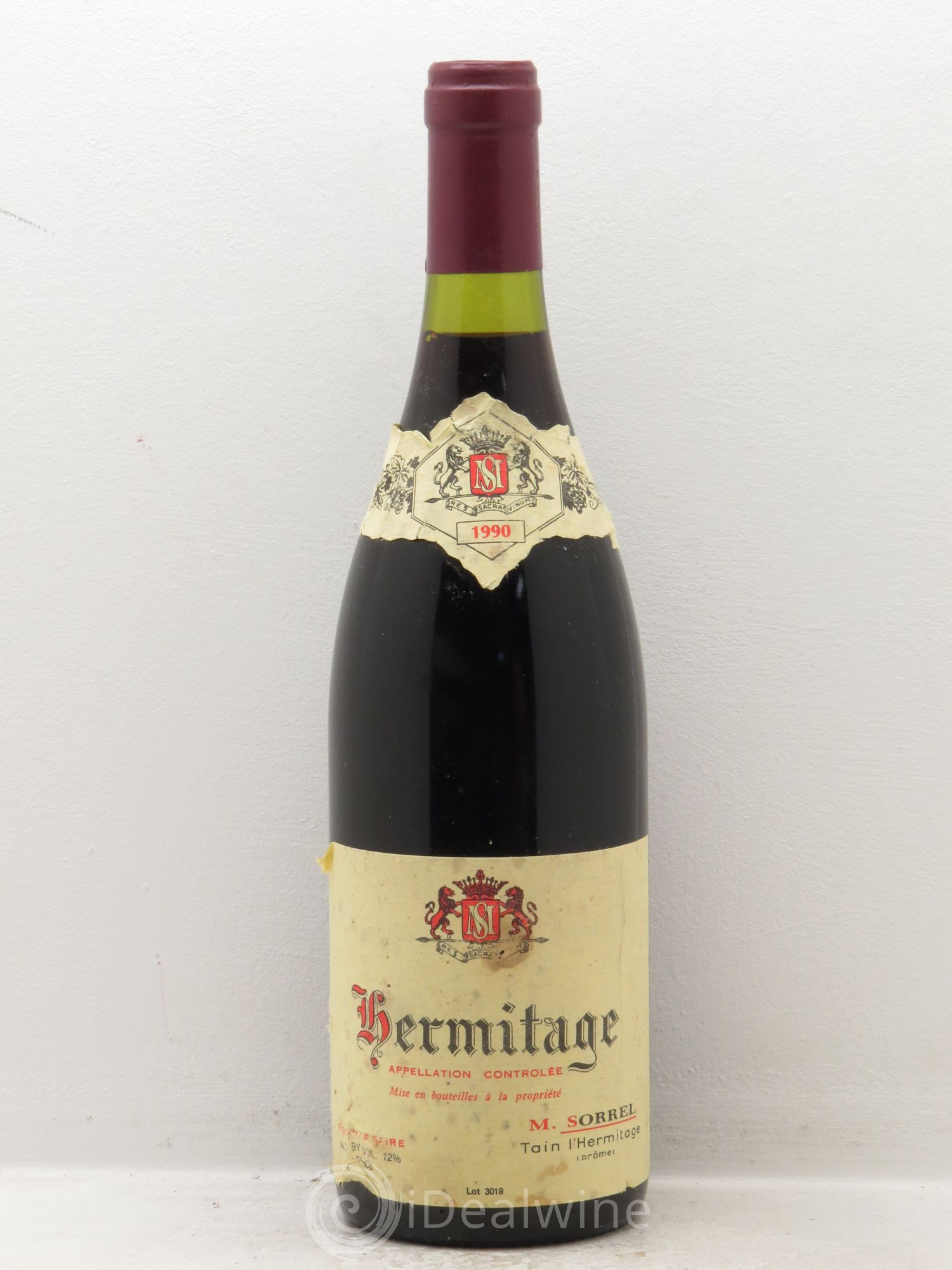 Hermitage Marc Sorrel 1990 - Lot de 1 bouteille - 0