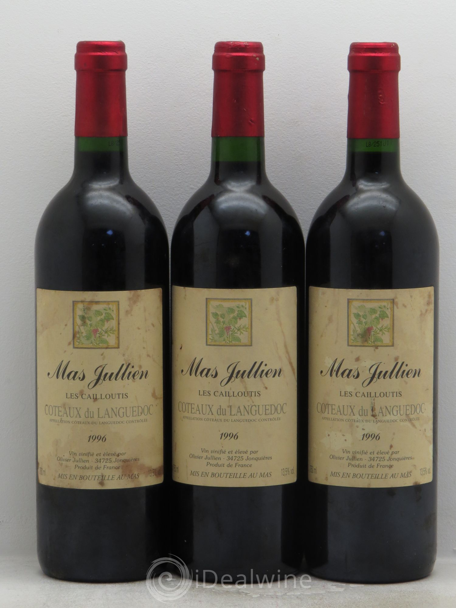 Coteaux du Languedoc Mas Jullien Les Cailloutis 1996 - Posten von 3 Flaschen - 0