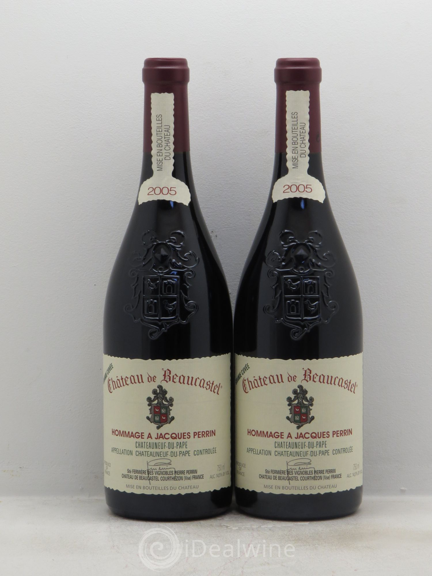 Châteauneuf-du-Pape Château de Beaucastel Hommage à Jacques Perrin Famille Perrin 2005 - Lot de 2 bouteilles - 0
