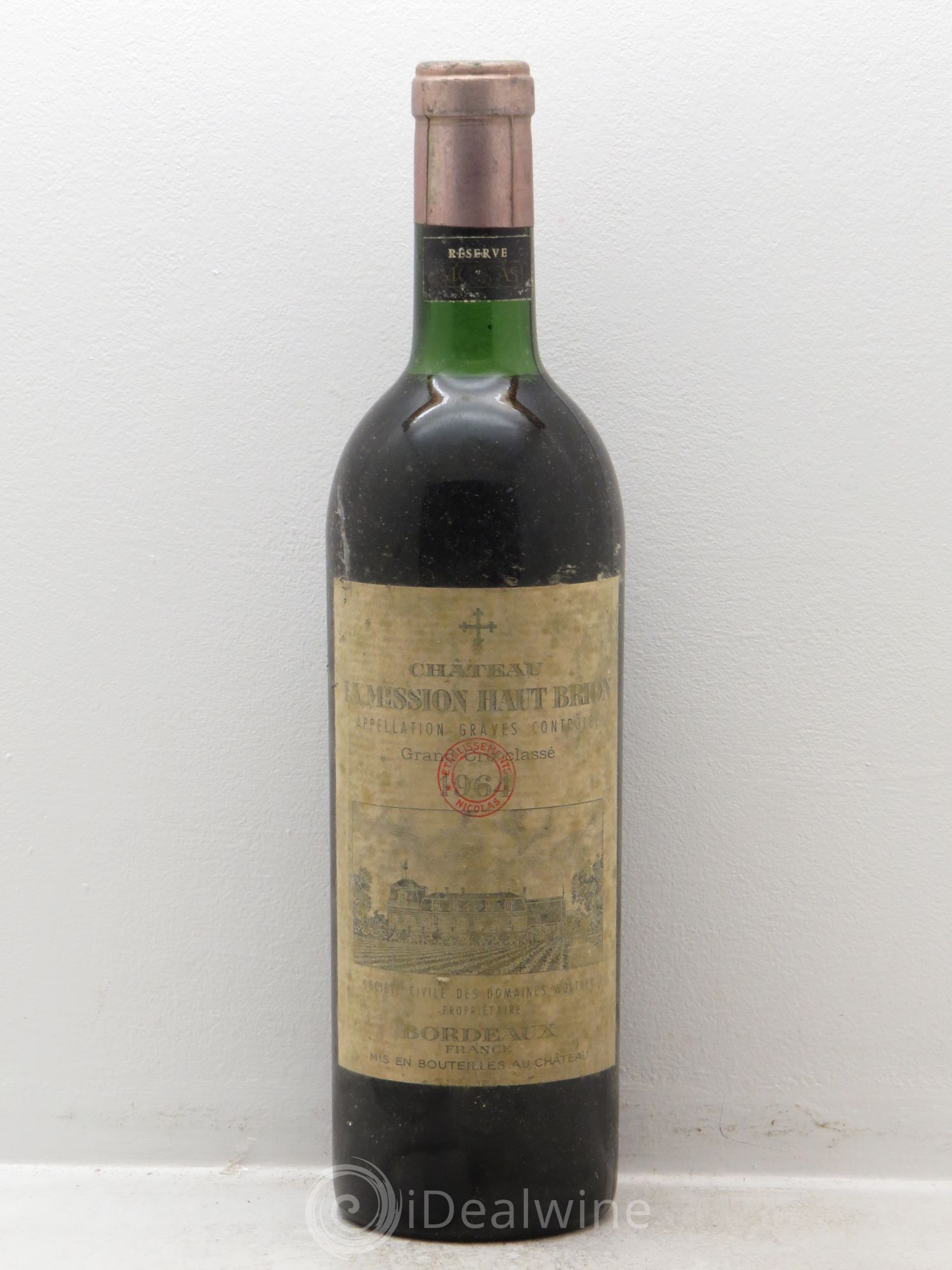 Château la Mission Haut-Brion Cru Classé de Graves 1964 - Lot de 1 bouteille - 0