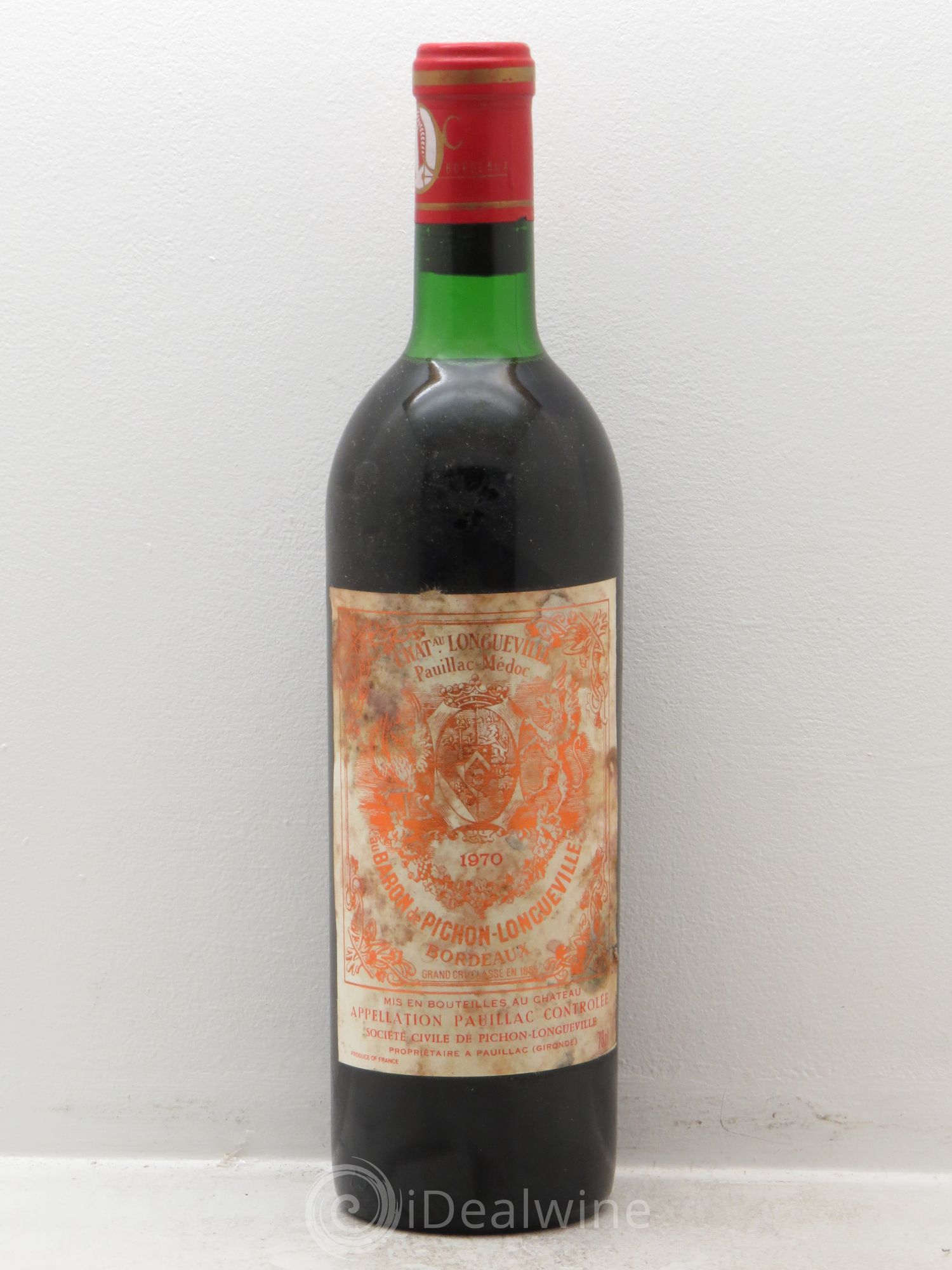 Pichon Longueville Baron 2ème Grand Cru Classé 1970 - Lot de 1 bouteille - 0