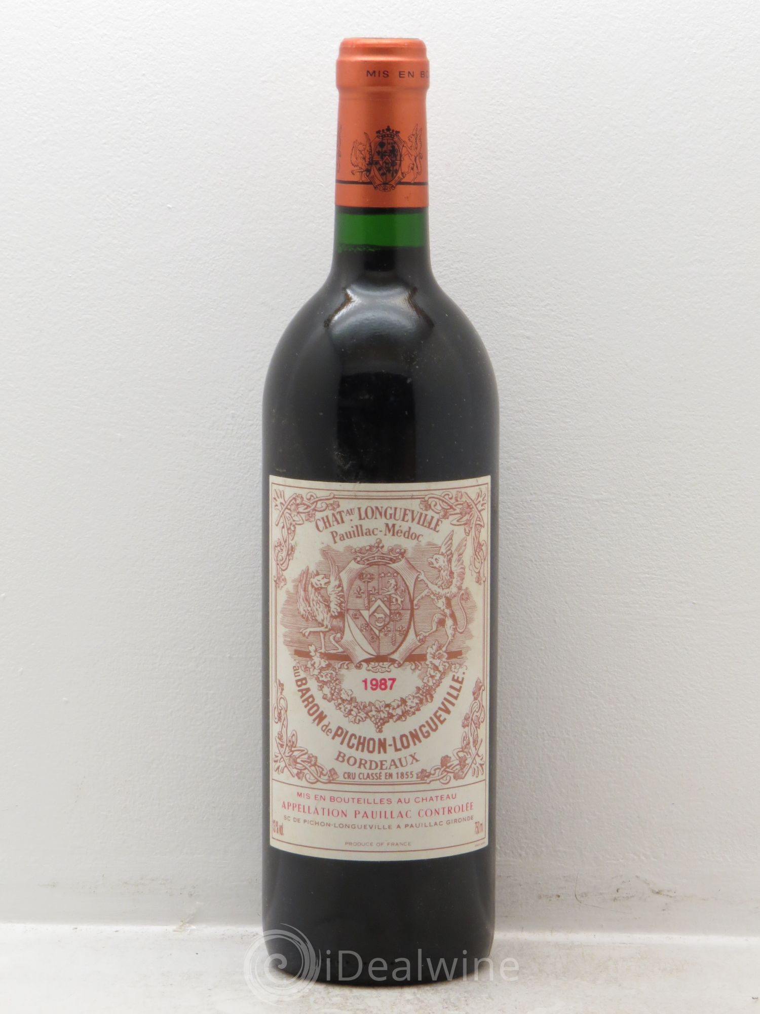 Pichon Longueville Baron 2ème Grand Cru Classé 1987 - Lot de 1 bouteille - 0