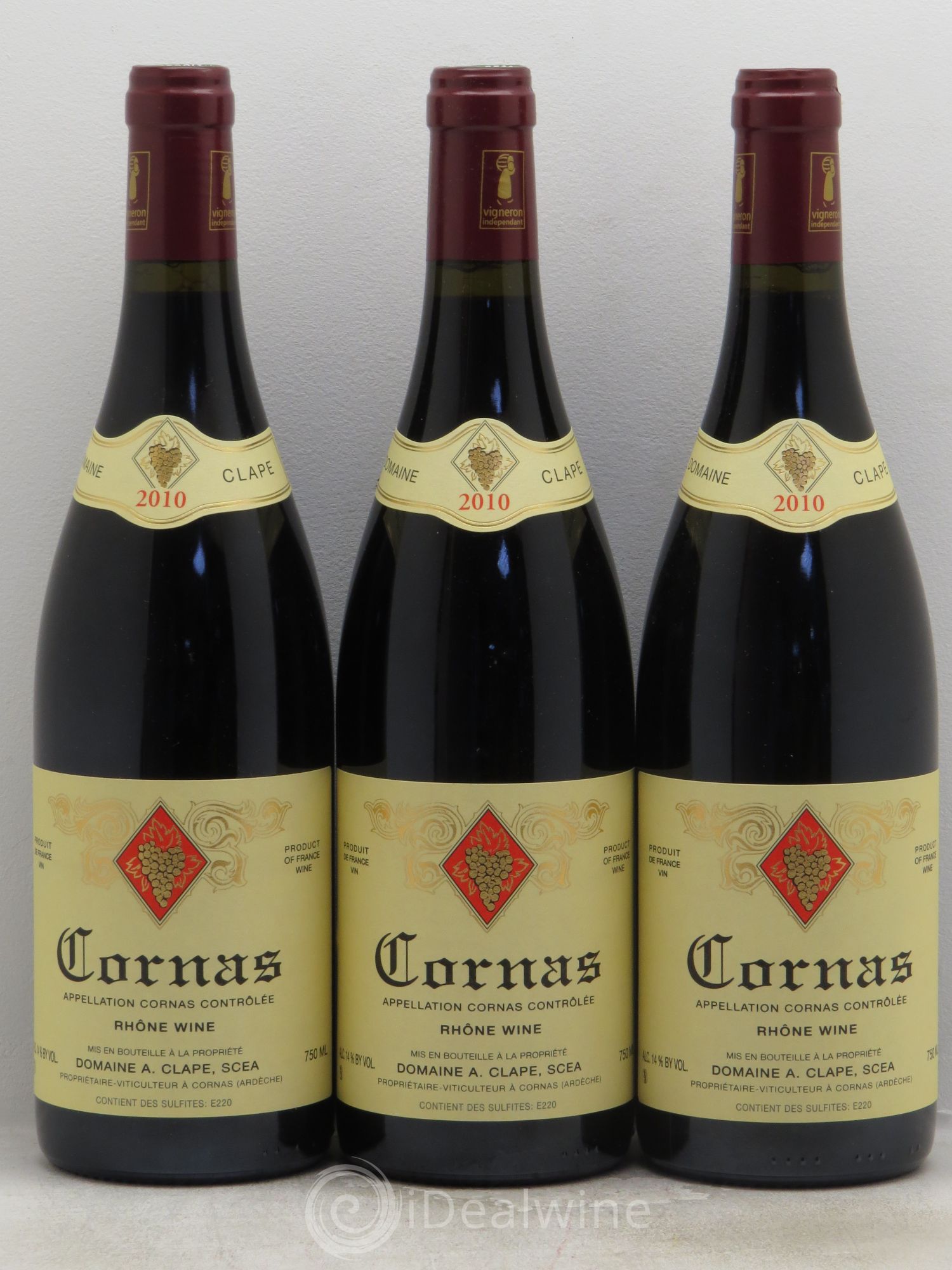 Cornas Auguste Clape 2010 - Lot de 3 bouteilles - 0