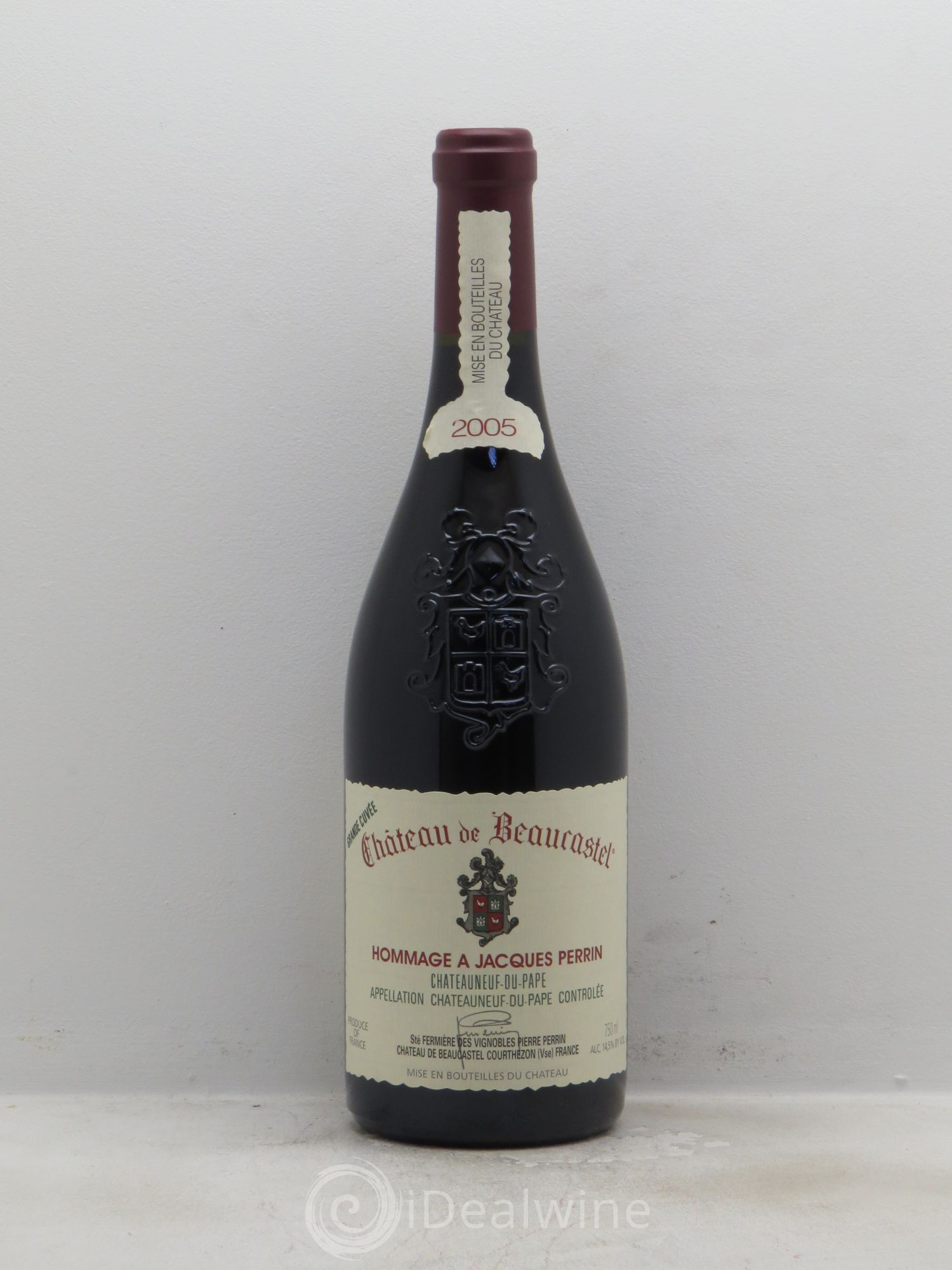 Châteauneuf-du-Pape Château de Beaucastel Hommage à Jacques Perrin Famille Perrin 2005 - Lot de 1 bouteille - 0