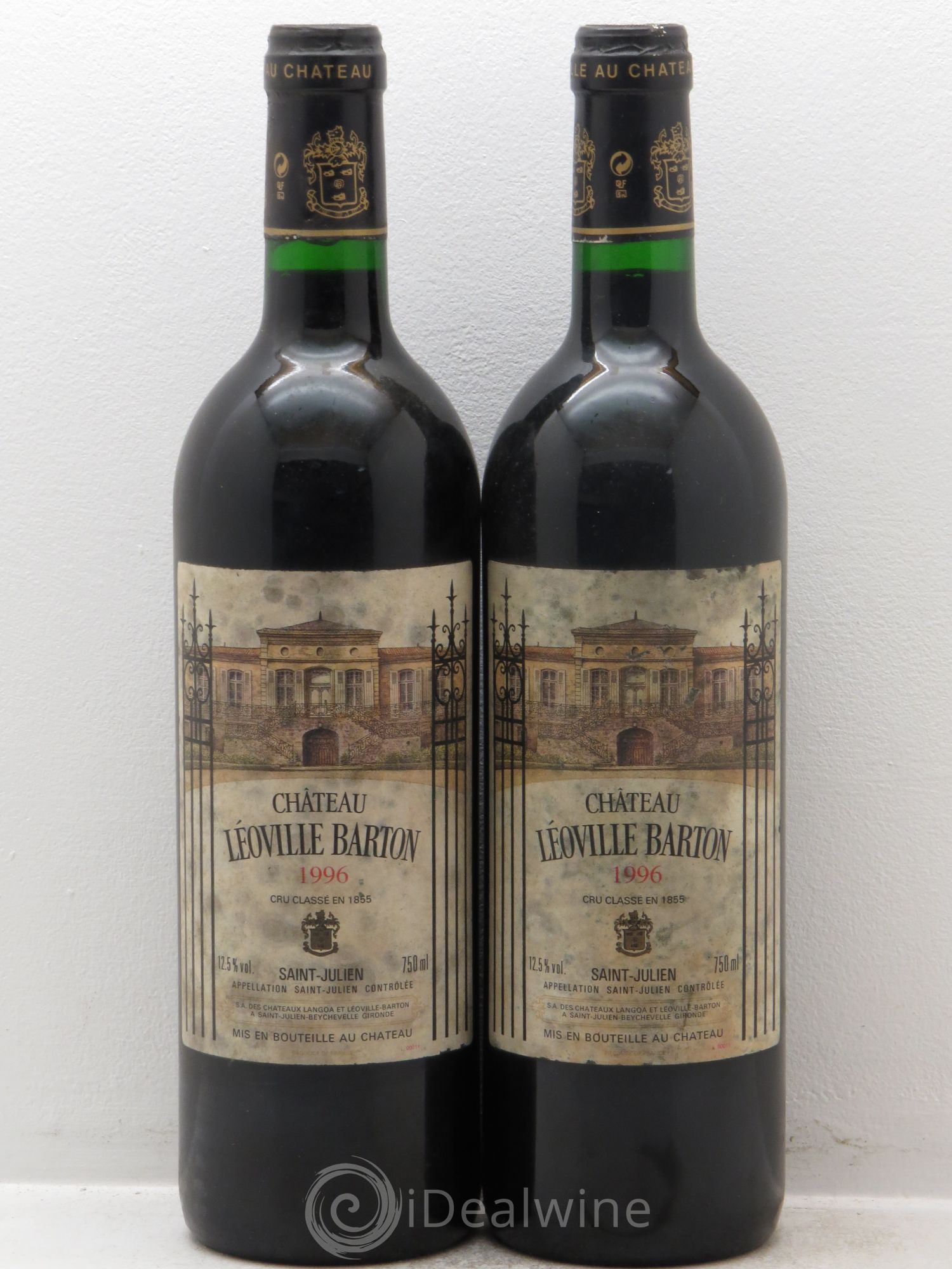 Château Léoville Barton 2ème Grand Cru Classé 1996 - Lot de 2 bouteilles - 0