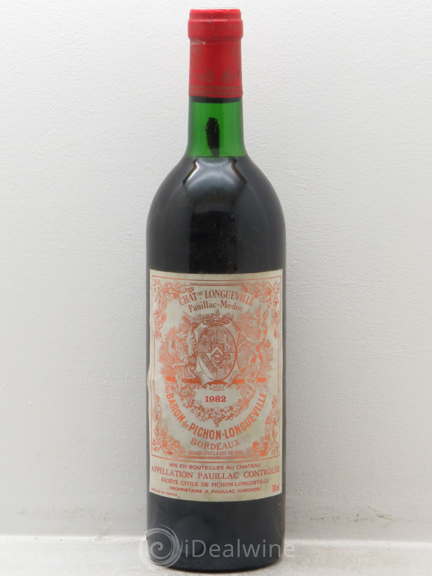 Pichon Longueville Baron 2ème Grand Cru Classé 1982 - Lot de 1 bouteille - 0