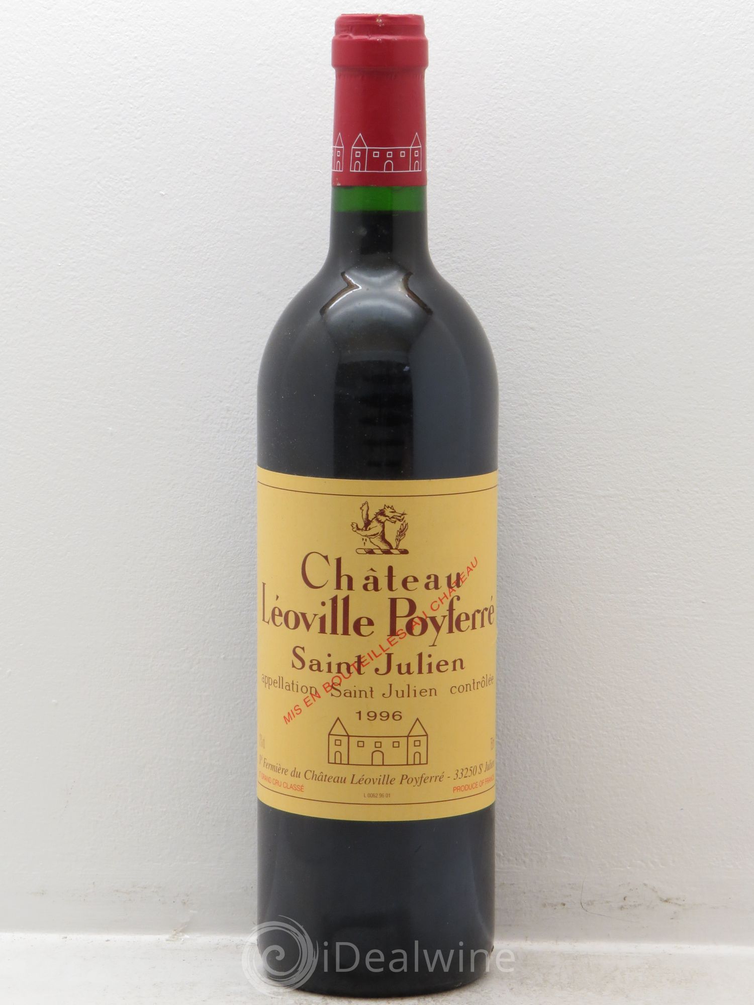 Château Léoville Poyferré 2ème Grand Cru Classé 1996 - Lot de 1 bouteille - 0