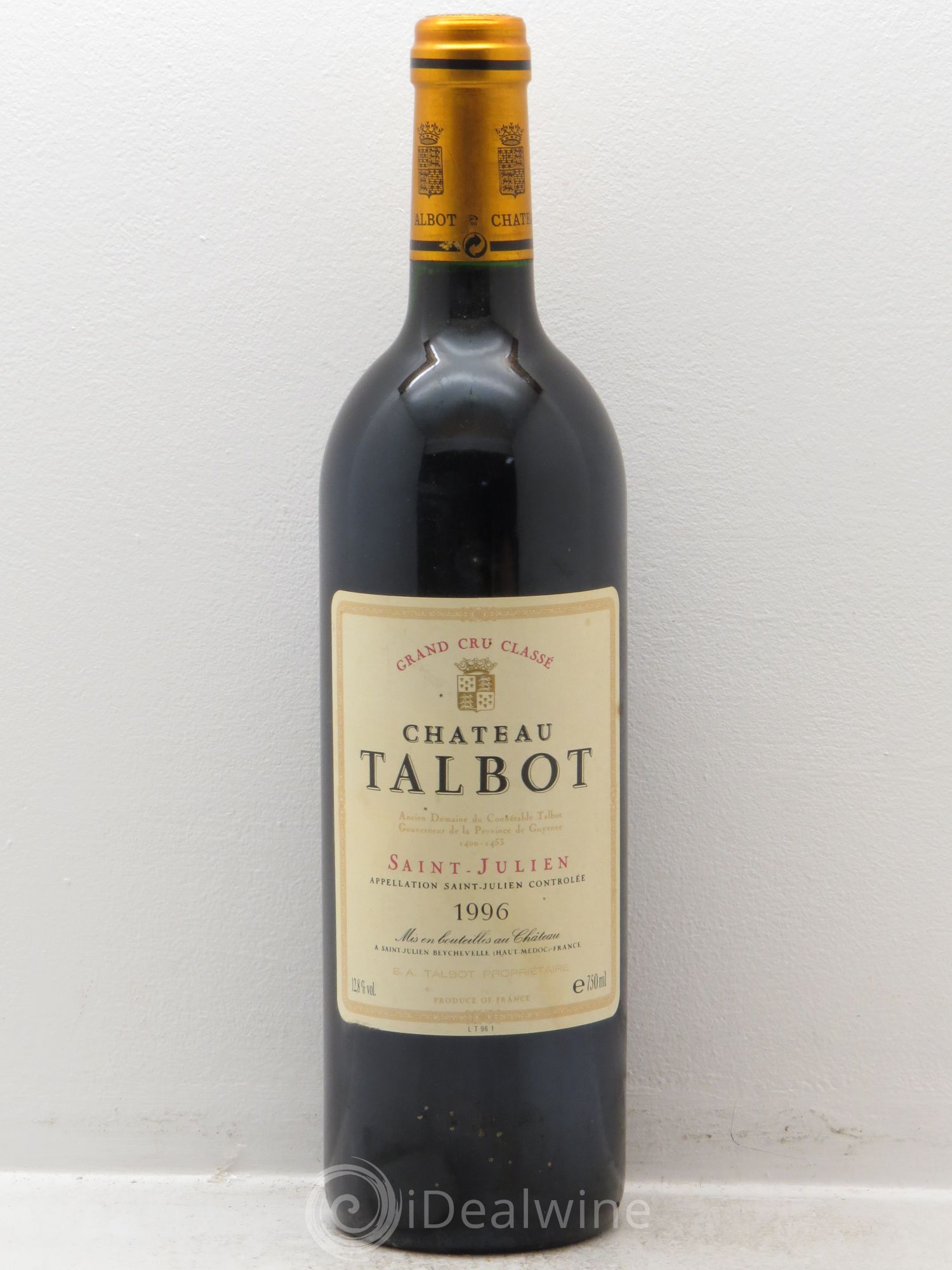 Château Talbot 4ème Grand Cru Classé 1996 - Lot de 1 bouteille - 0