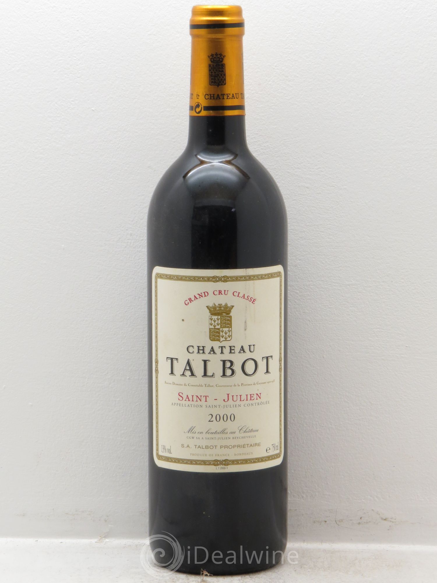 Château Talbot 4ème Grand Cru Classé 2000 - Lot de 1 bouteille - 0