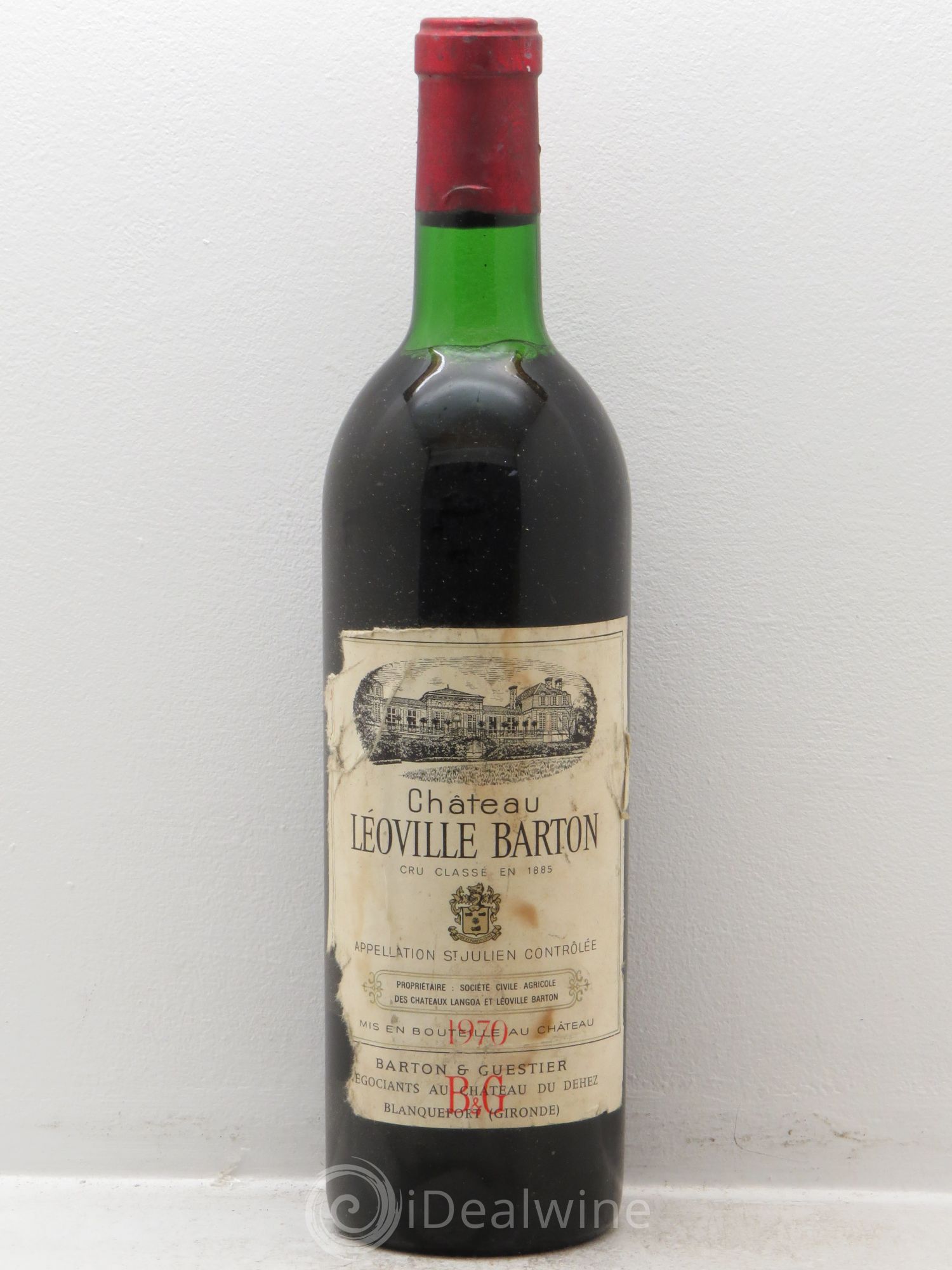 Château Léoville Barton 2ème Grand Cru Classé 1970 - Lot de 1 bouteille - 0