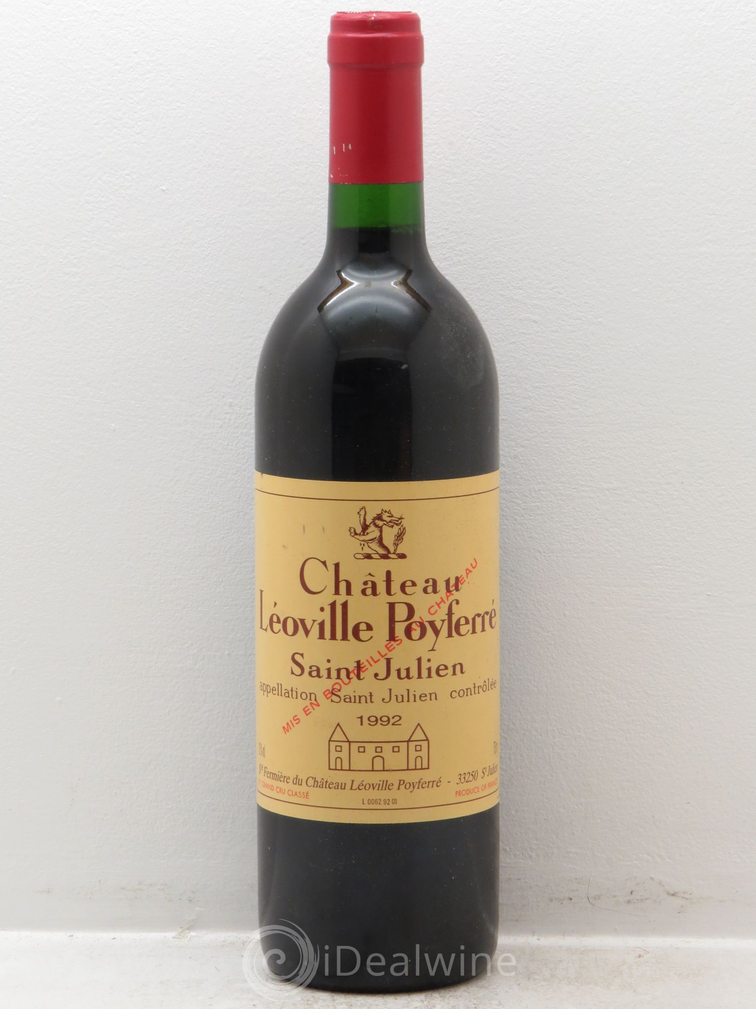 Château Léoville Poyferré 2ème Grand Cru Classé 1992 - Lot de 1 bouteille - 0