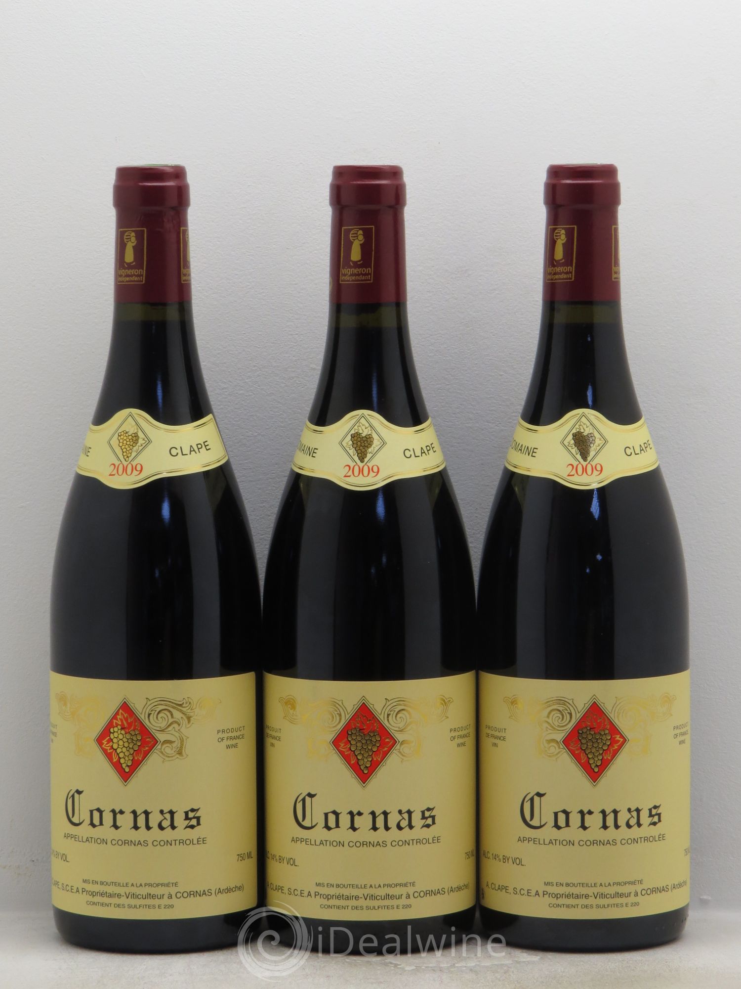 Cornas Auguste Clape 2009 - Lot de 3 bouteilles - 0