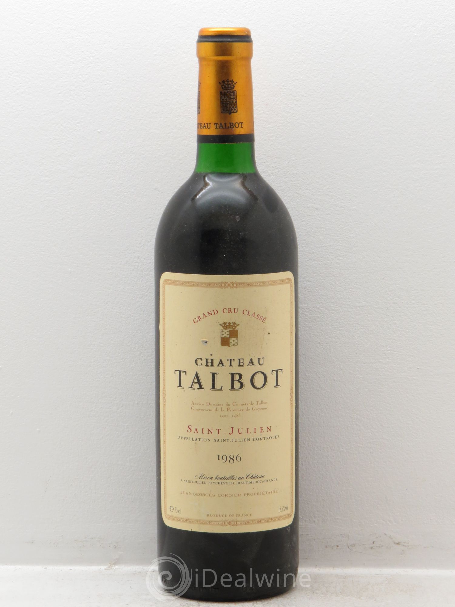 Château Talbot 4ème Grand Cru Classé 1986 - Lot de 1 bouteille - 0