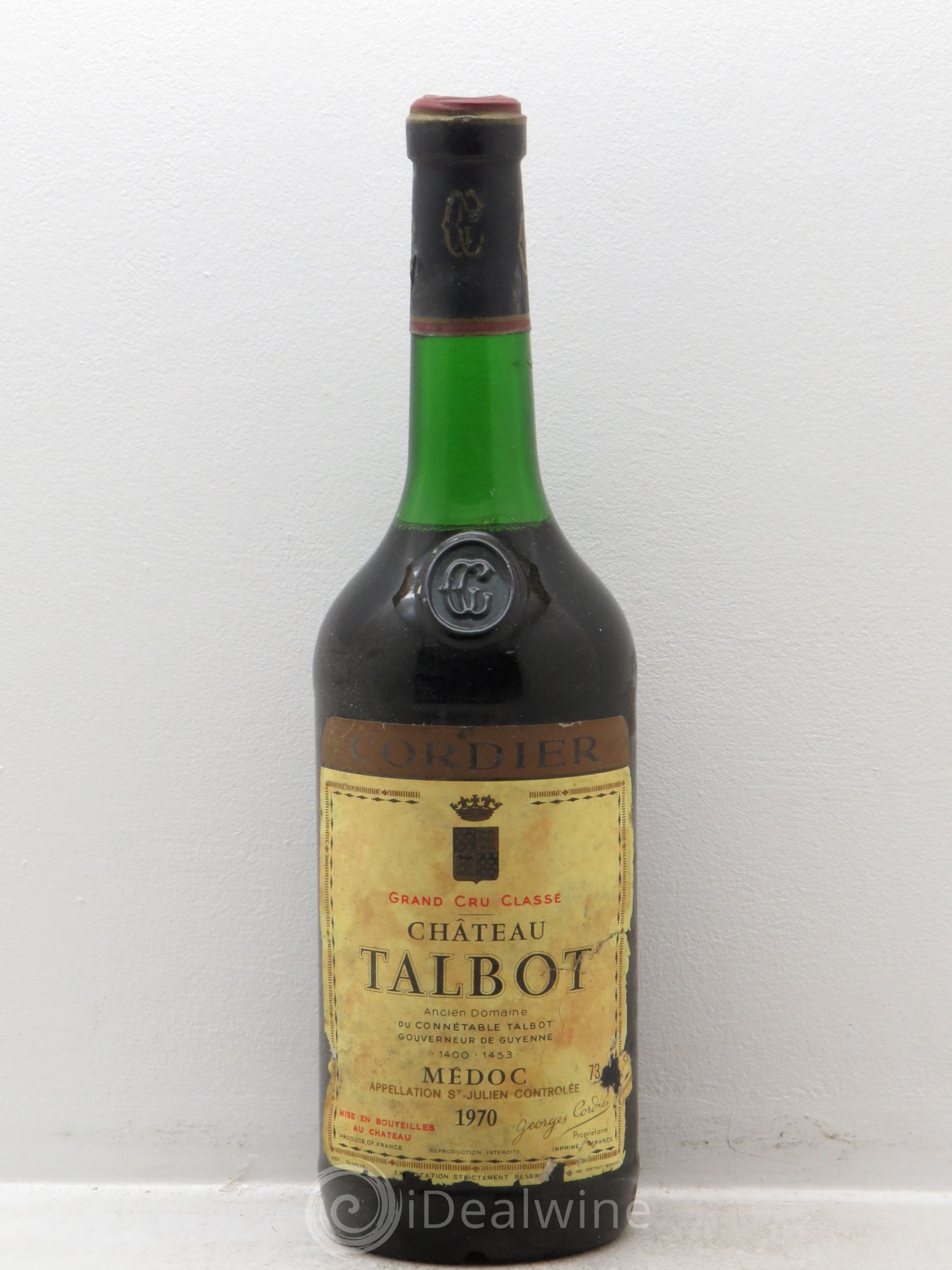 Château Talbot 4ème Grand Cru Classé 1970 - Lot de 1 bouteille - 0