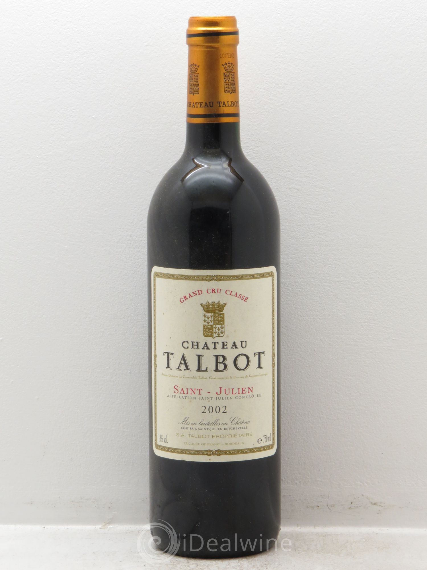 Château Talbot 4ème Grand Cru Classé 2002 - Lot de 1 bouteille - 0