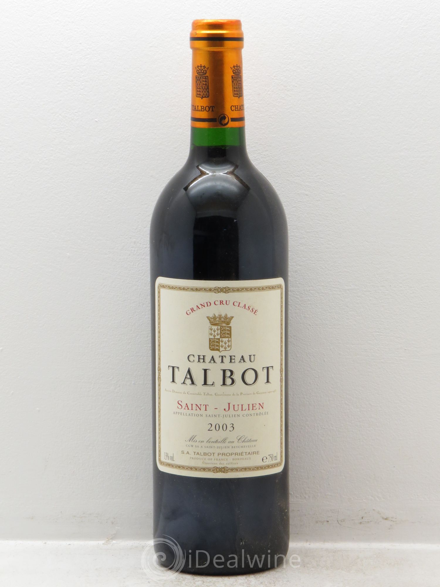 Château Talbot 4ème Grand Cru Classé 2003 - Lot de 1 bouteille - 0