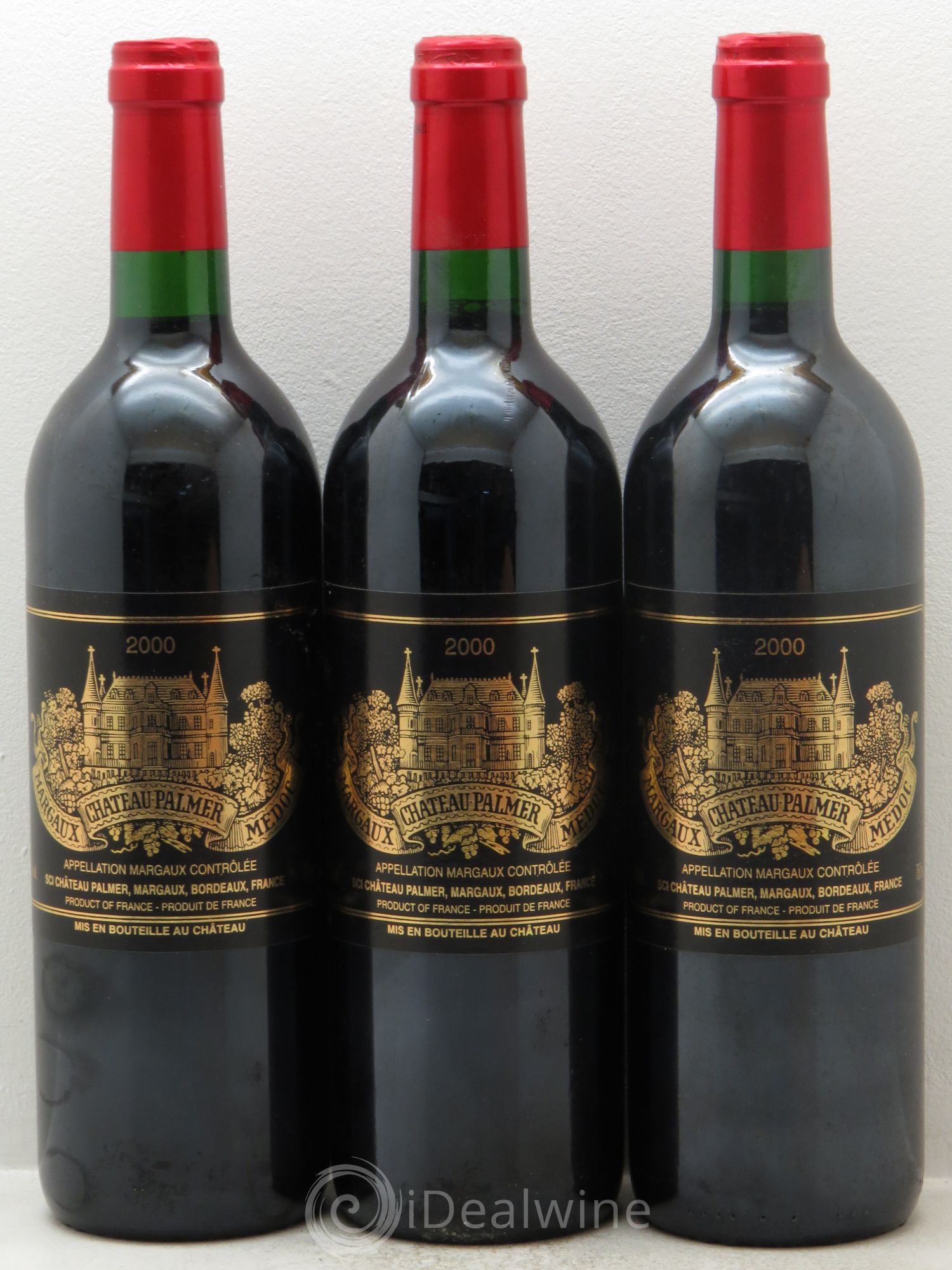 Château Palmer 3ème Grand Cru Classé 2000 - Lot de 3 bouteilles - 0
